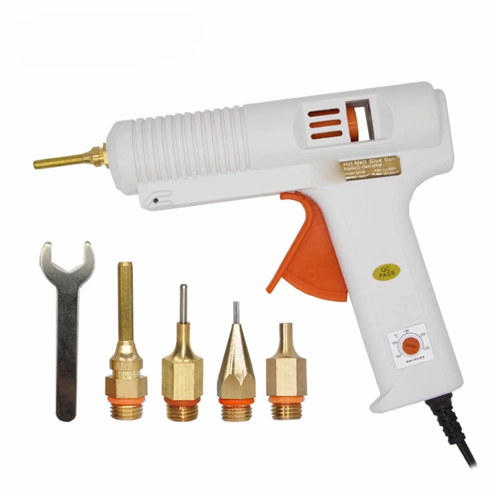 150 W pistolet do klejenia na gorąco długa dysza średnica 1 mm mały otwór 1,3 mm pistolet do klejenia przemysłowy pistolet do klejenia DIY narzędzia do naprawy bric