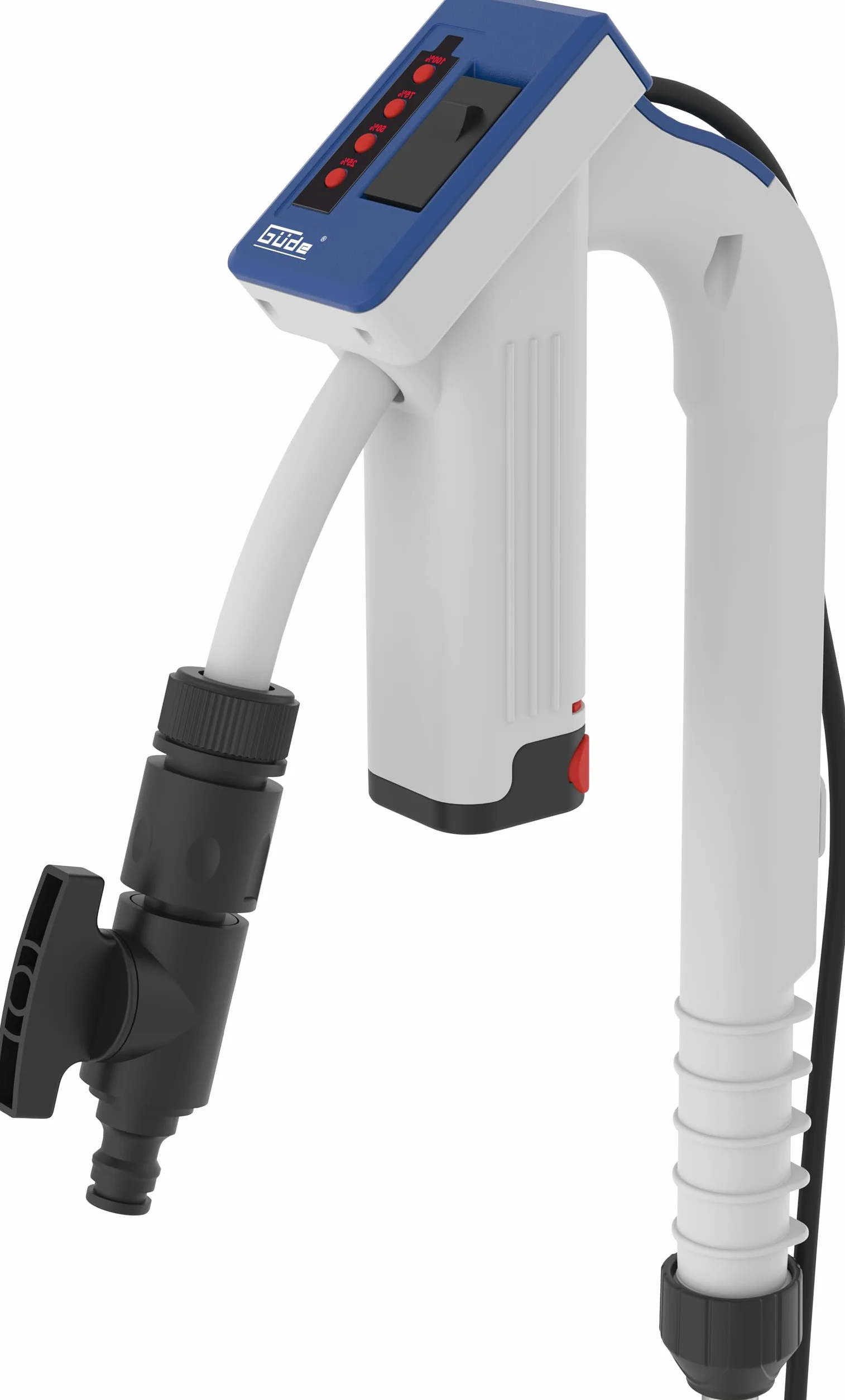Güde Akumulatorowa pompa do beczki deszczowej RFP 12-201-04 (12 V, 1500 l/h, testowana dobrze - bardzo dobra ochrona przed pracą na sucho, wysokość tłoczenia 11 m, maks. wielkość ziarna 0,5 mm, zawór