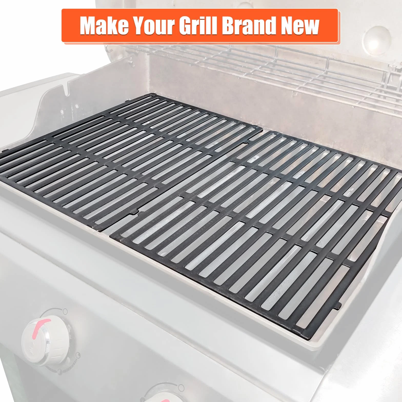 GFTIME żeliwne ruszty do grilla gazowego Weber Genesis II, 2 sztuki 47,6 x 33,7 cm
