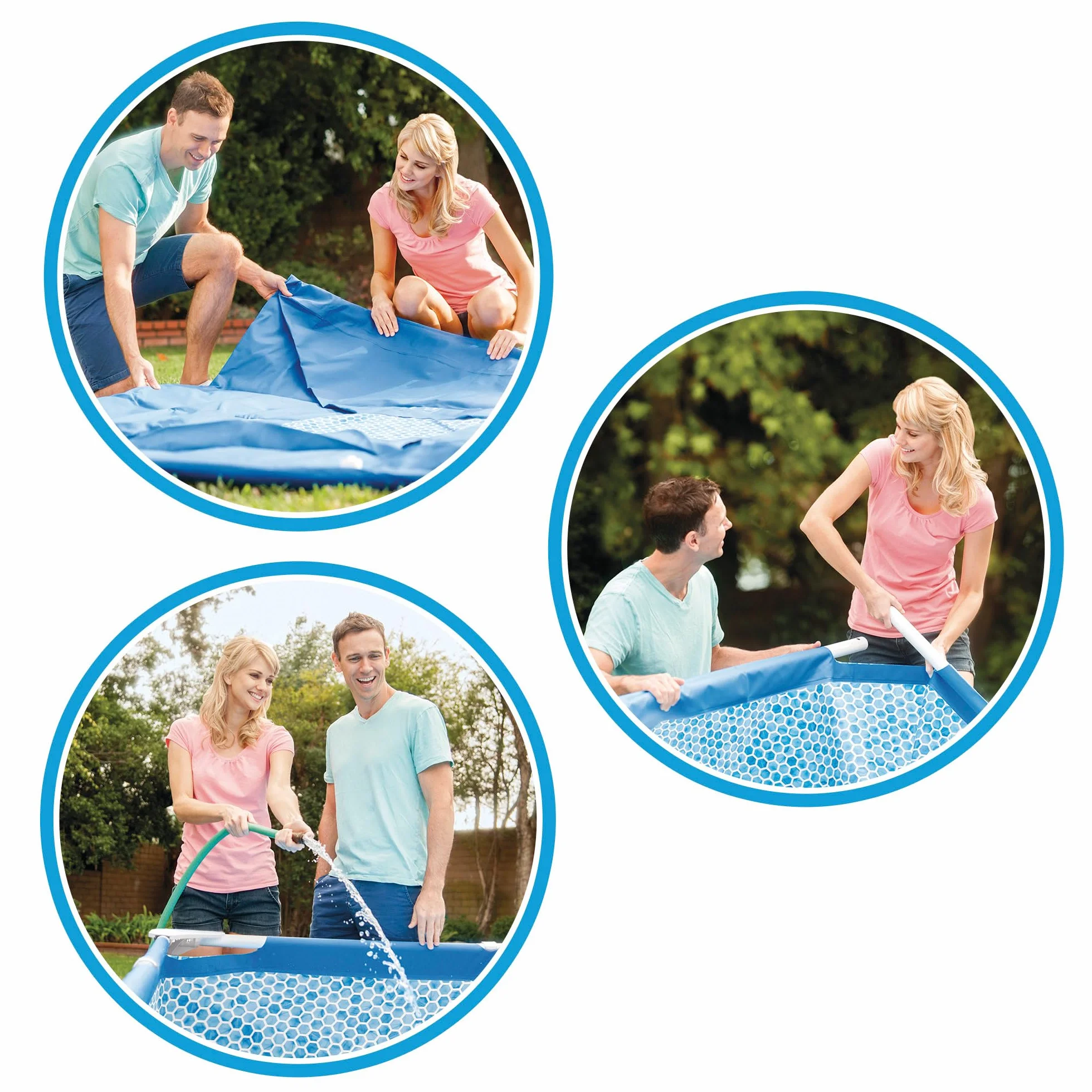 Intex Frame Basen Stelażowy Niebieski 244 x 244 x 51 cm