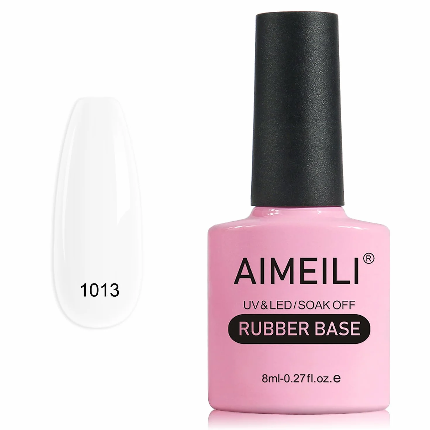 AIMEILI Rubber Base 8 ml Flexible Builder żel samowygładzający lakier pod paznokcie Strengthener Rhinestone Glue Gel lakier do paznokci przezroczysty Jelly Rubbergel 5 IN 1-1013