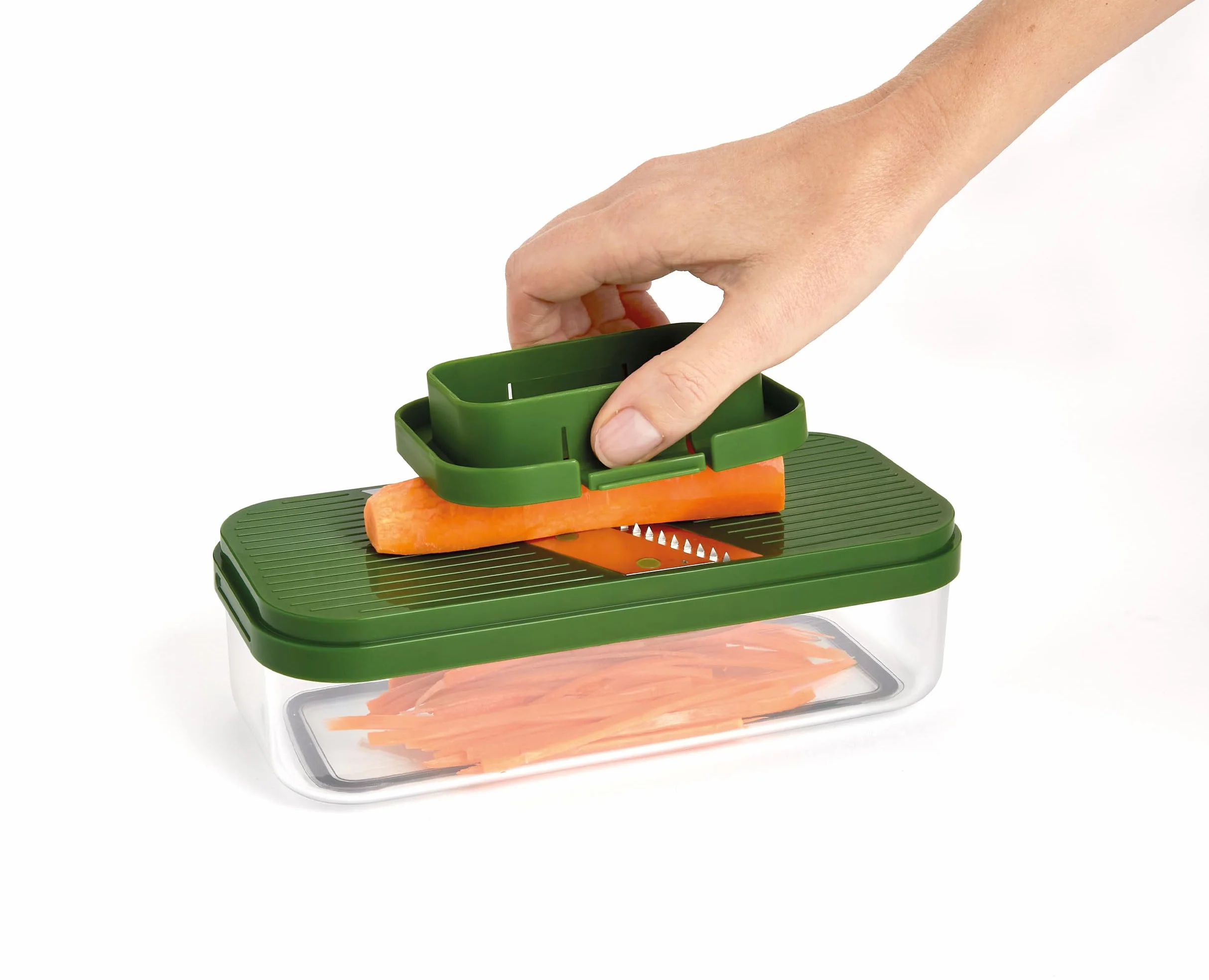 Joseph Joseph Multi-Prep wielofunkcyjny zestaw 4w1, kuchenny rozdrabniacz i obieraczka do warzyw, tarka do sera, krajalnica do warzyw Mandoline, krajalnica do żywności Julienne z pojemnikiem zbiorczym