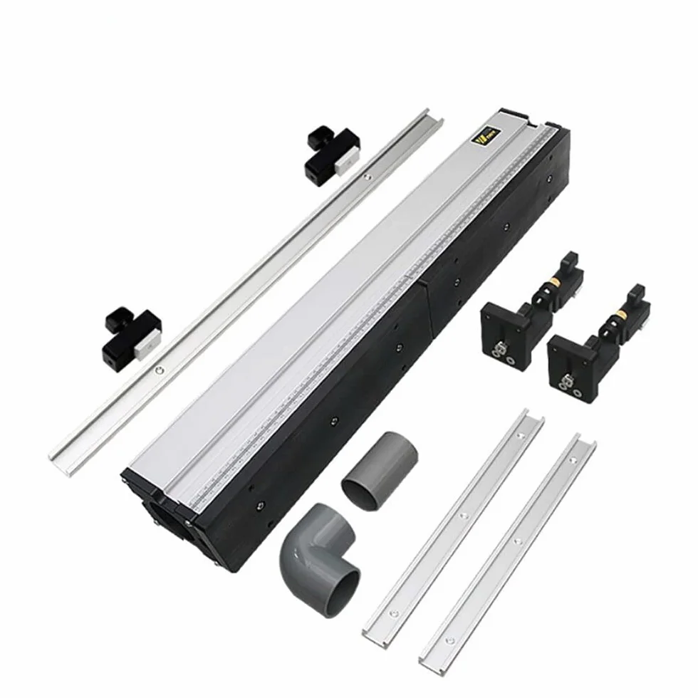 VIDOO Aluminiowa Osłona do Stołu Frezarskiego ze Wspornikami Przesuwnymi Narzędzia Stolarskie DIY-D