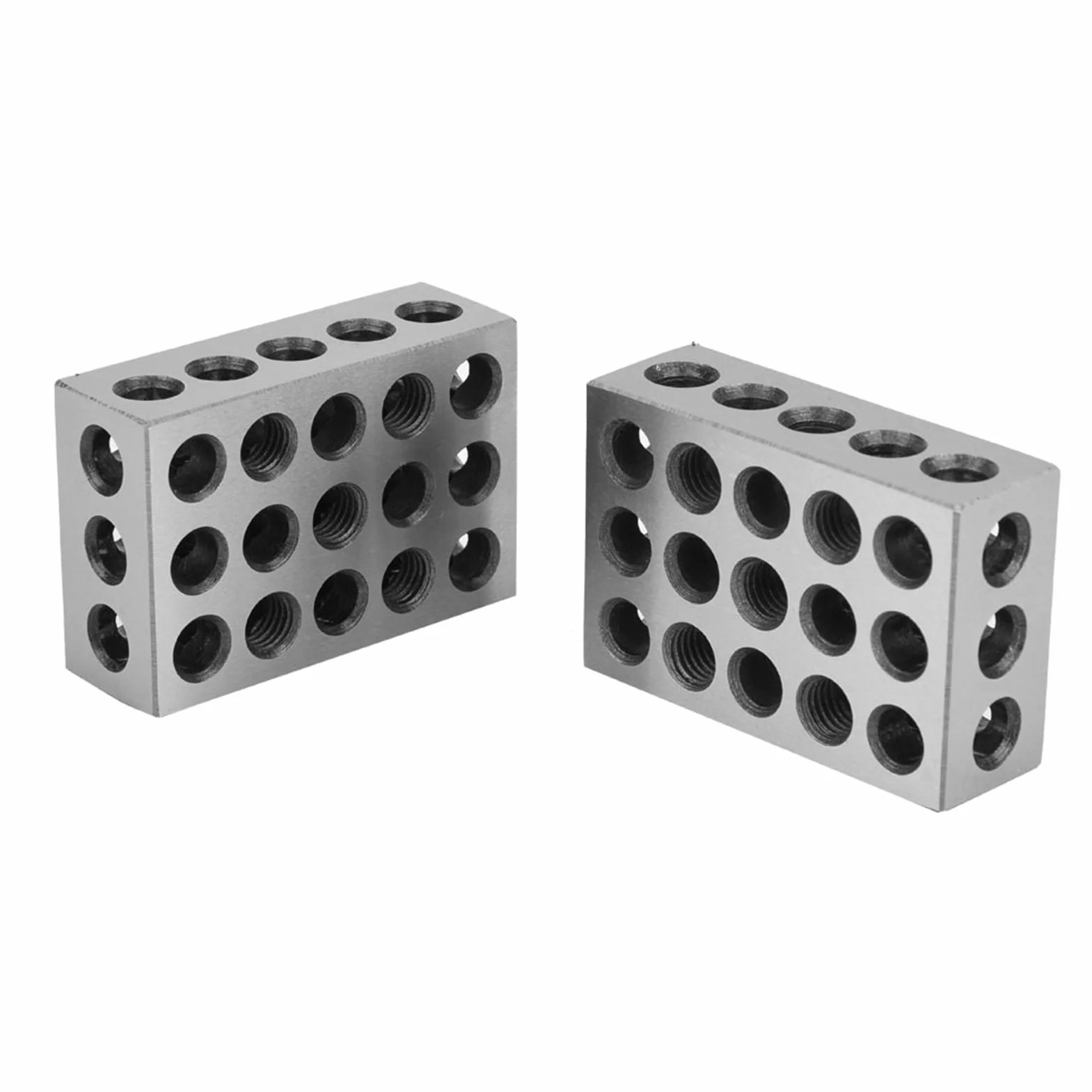 2Pcs 25X50X75Mm Blocks 23, Parallelblock Machinist Block Holes Milling Parallel Clamping Block Milling Machine Accessories