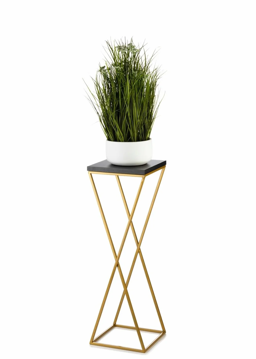Stojący kwietnik metalowy 70 cm stojak na donice