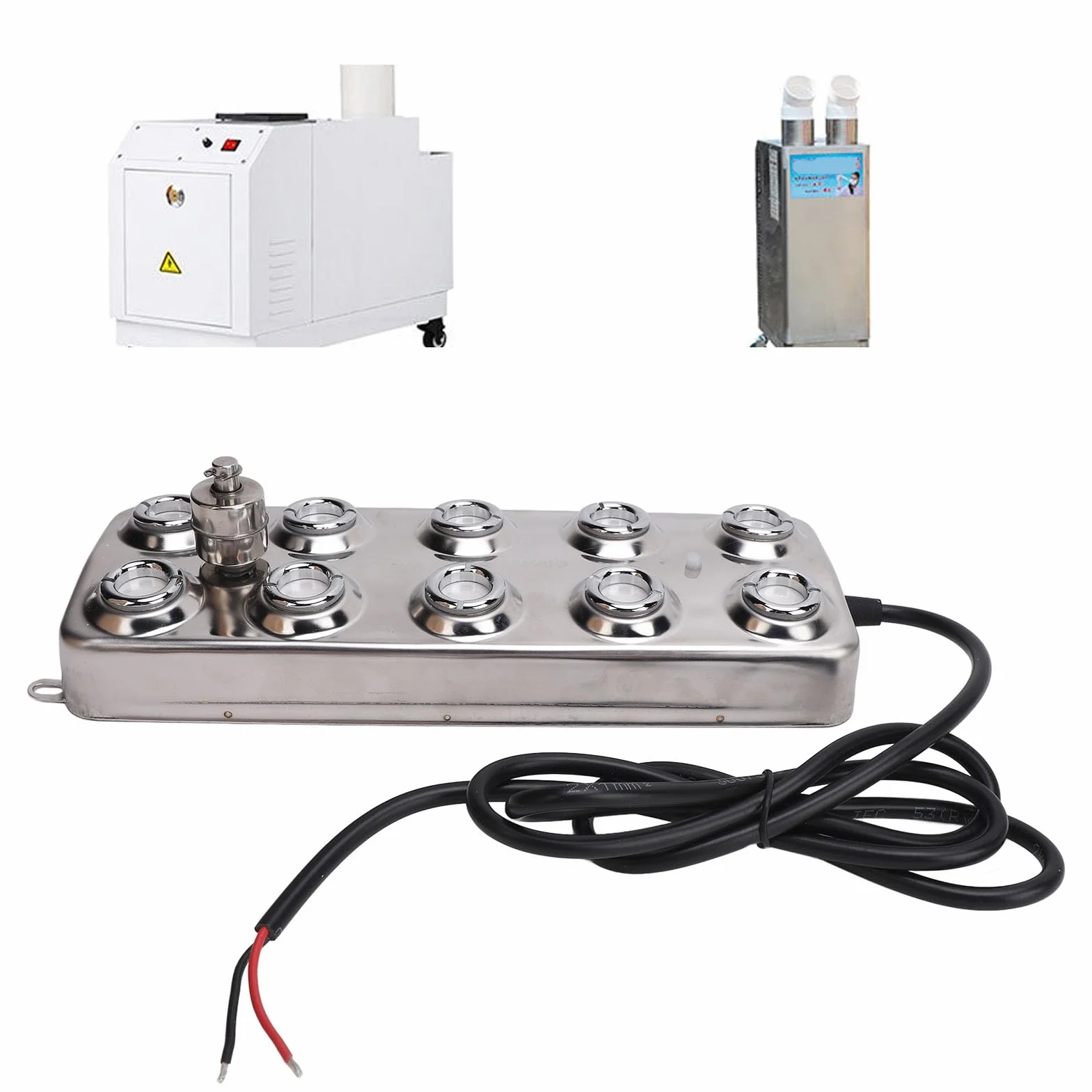 Mist Maker Fogger 10-głowicowy Ultradźwiękowy Atomizer ze Stali Nierdzewnej 304 DC48V 1~55℃