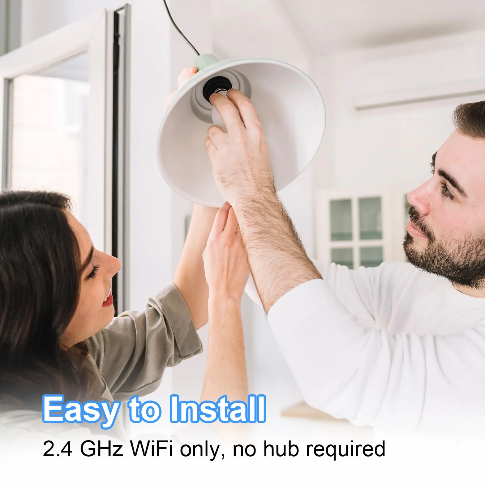 ANTELA Inteligentna żarówka G45 E27 LED 4,9W 470LM RGBCW z funkcją ściemniania Inteligentna żarówka G45 E27 LED 4,9W 470LM RGBCW z funkcją ściemniania Kompatybilna z Alexa i Google Home,2szt.
