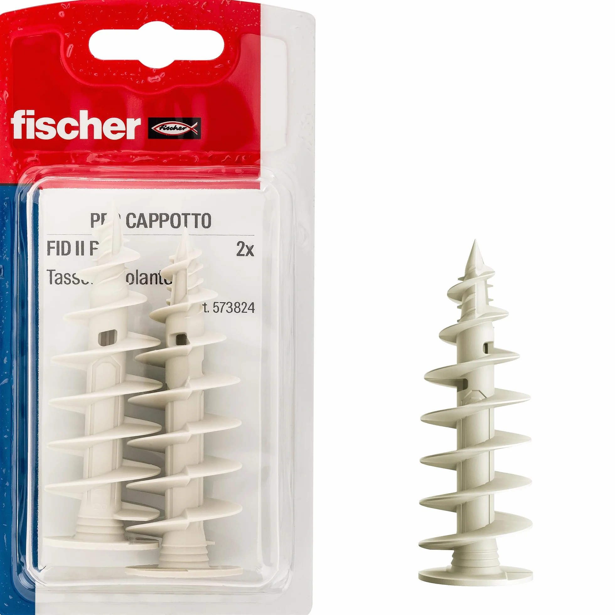 Fischer FID II Plus 80 mm, 2 x kołek do płaszcza, izolacja, możliwość użycia z kołkiem chemicznym, 573824