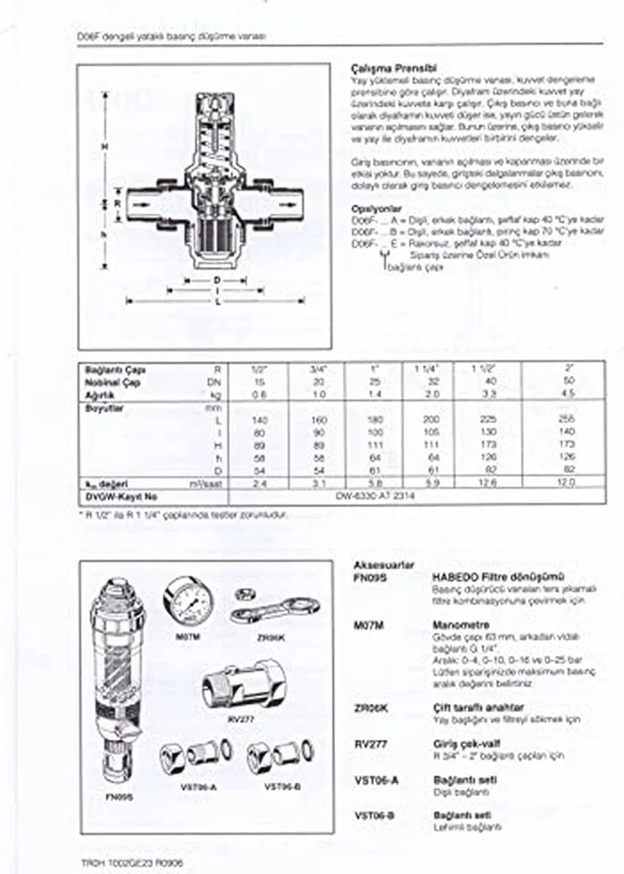 Honeywell Braukmann D06F 3/4" A Pressure Reducer With Screws
