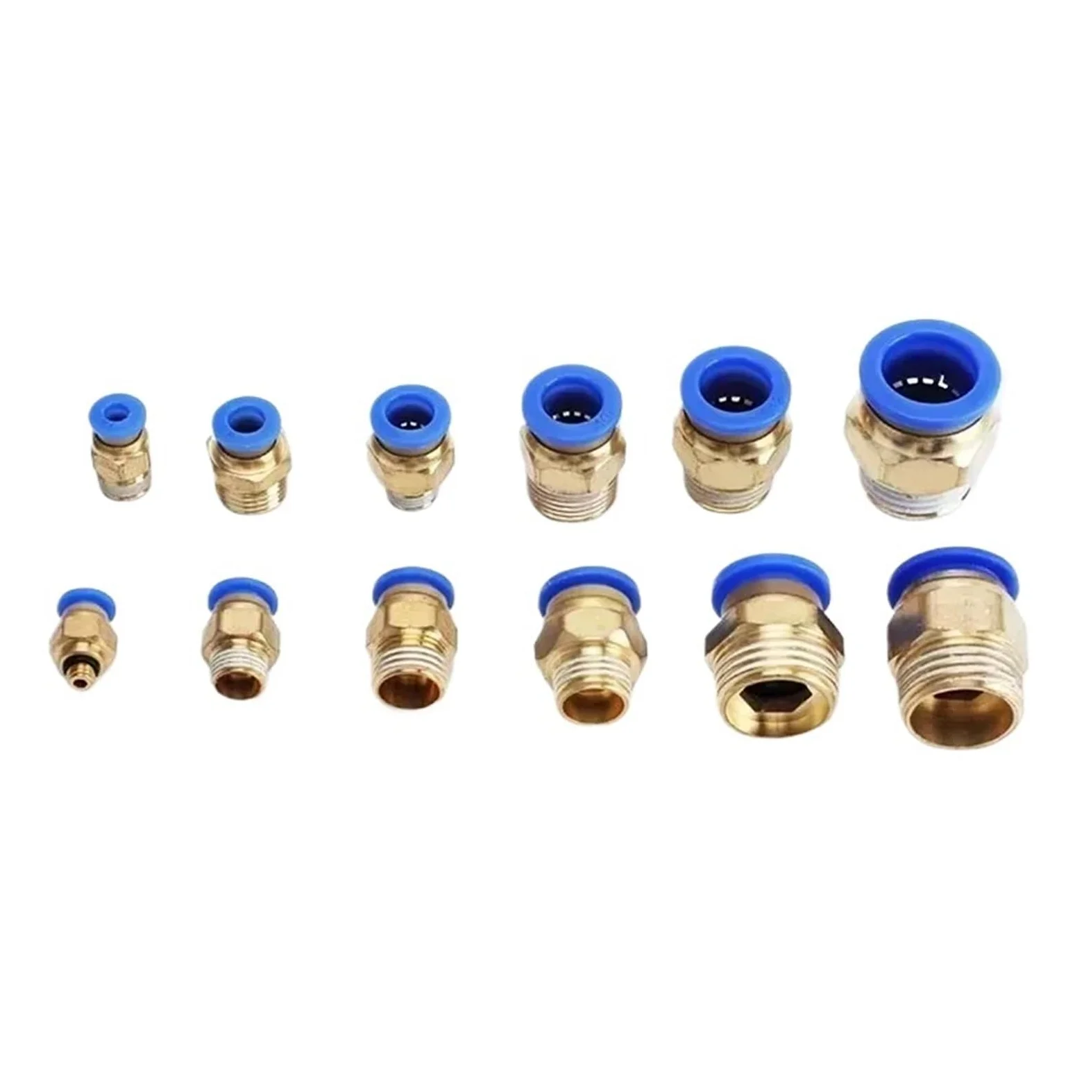 Seria PC w pudełku 4 mm, 6 mm, 8 mm, 10 mm, 12 mm, przeguby pneumatyczne do węży, złączki szybkozłączki 1/4 i 1/8 (zestaw B (50 sztuk))