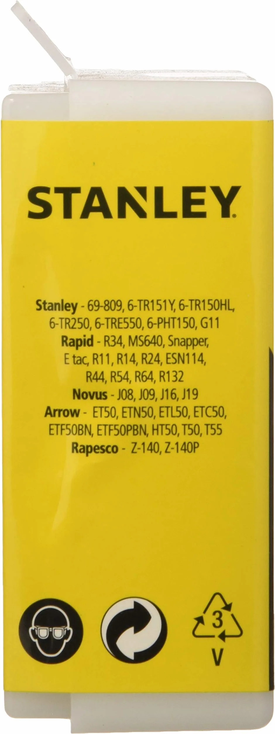 STANLEY Zaciski typu G (8 mm, z drutu płaskiego, opakowanie wielokrotnego zamknięcia, 5000 sztuk, odporne na korozję) 1-TRA705-5T