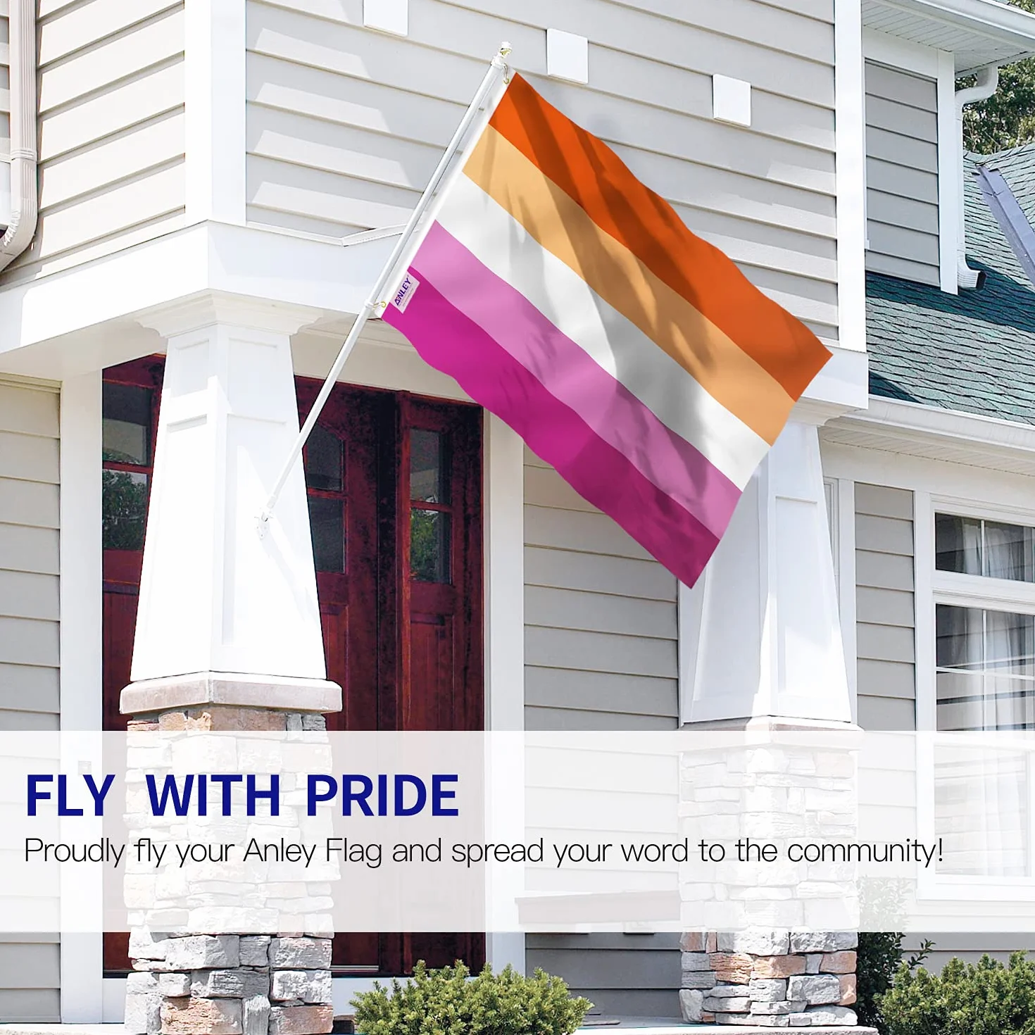 Anley Fly Breeze 3x5 stóp Sunset Lesbian Pride Flag Poliester odporność na blaknięcie