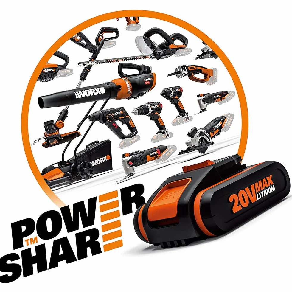 WORX WG261E.9 Akumulatorowe Nożyce do Żywopłotu 44 cm 16 mm Powershare