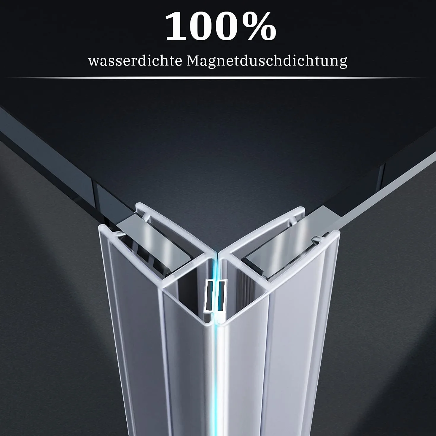 SONNI Narożna kabina prysznicowa 80 x 100 cm prysznic drzwi składane 180º ścianka prysznicowa ścianka prysznicowa szkło NANO