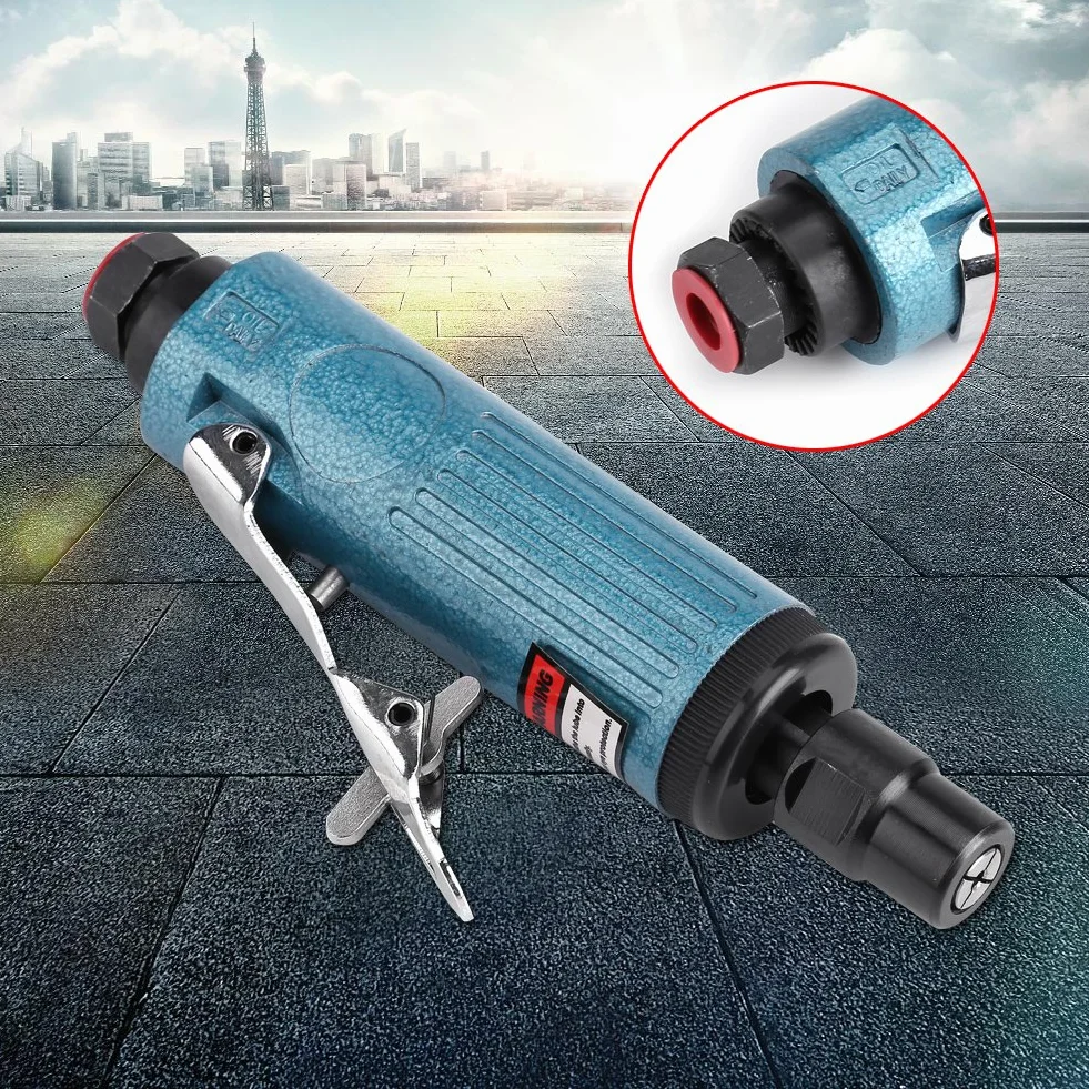 Szlifierka pneumatyczna 1/4 '' Heavy Duty Pneumatyczna polerka Narzędzie do szlifowania Narzędzie do czyszczenia (srebrne)