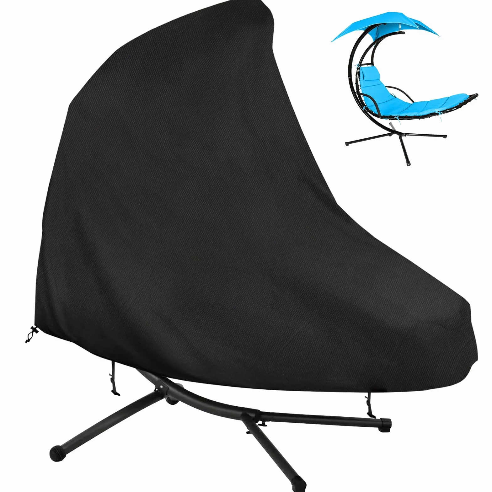 Pokrowiec na wiszący leżak Oxford 420D wodoodporny 200x120x200 cm czarny