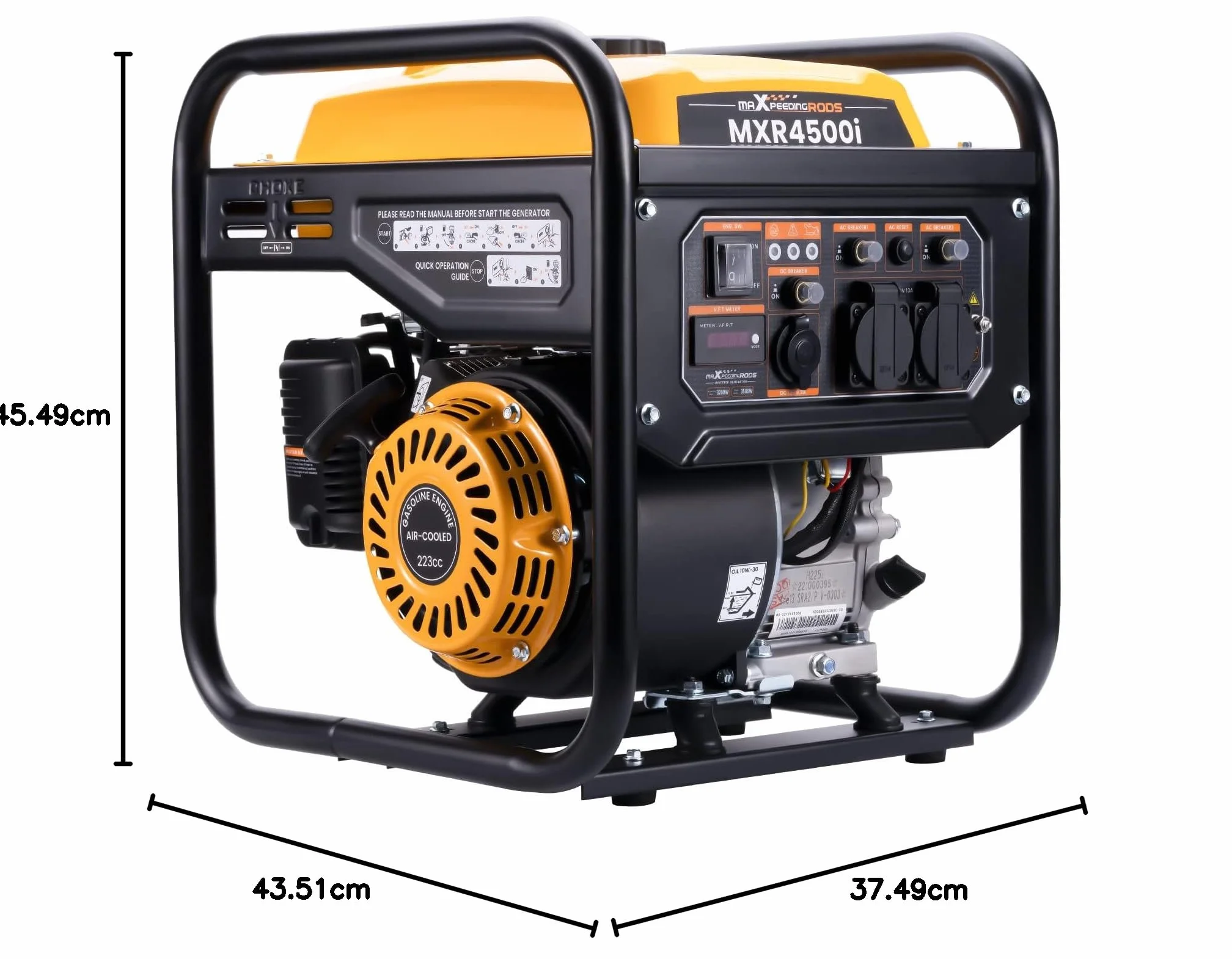maXpeedingrods Inwerterowy generator prądu 3500 W 230 V, agregat prądotwórczy