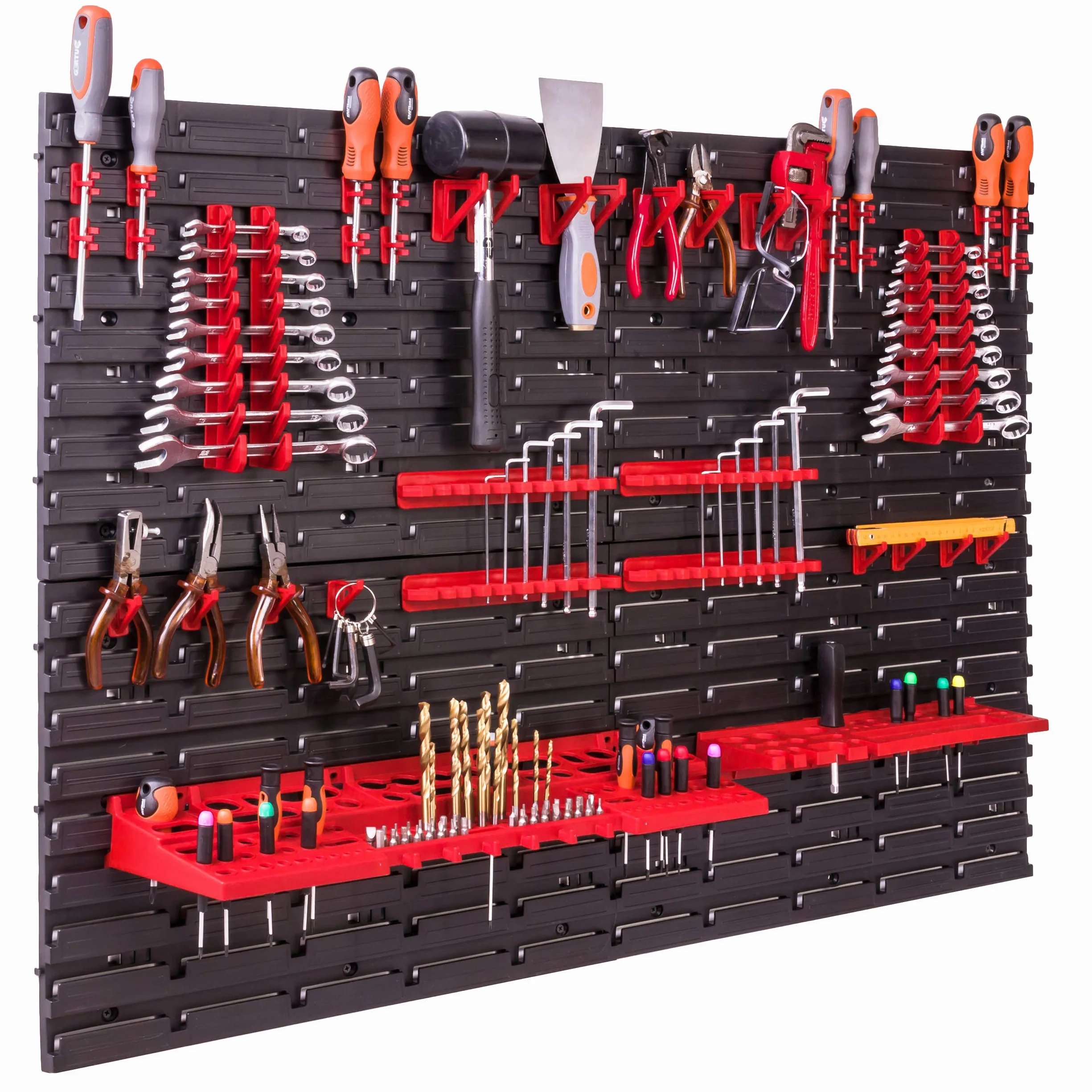 botle System przechowywania, regał ścienny 115 x 78 cm, uchwyty narzędziowe, regał do przechowywania, bardzo mocne płyty ścienne, możliwość rozbudowy, regał warsztatowy, magazynowy