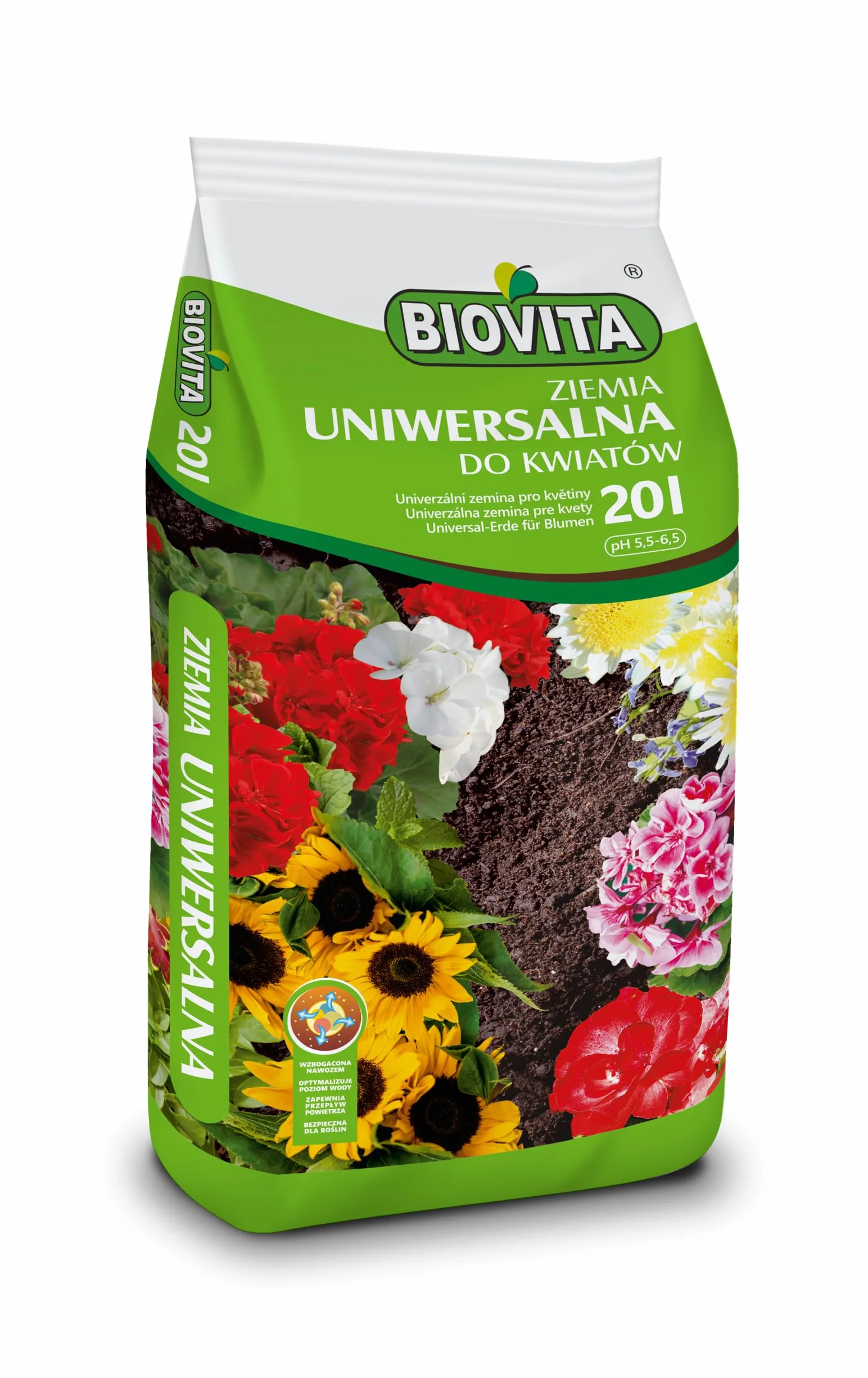 BIOVITA Podłoga uniwersalna 20 l wieloskładnikowa gleba do roślin
