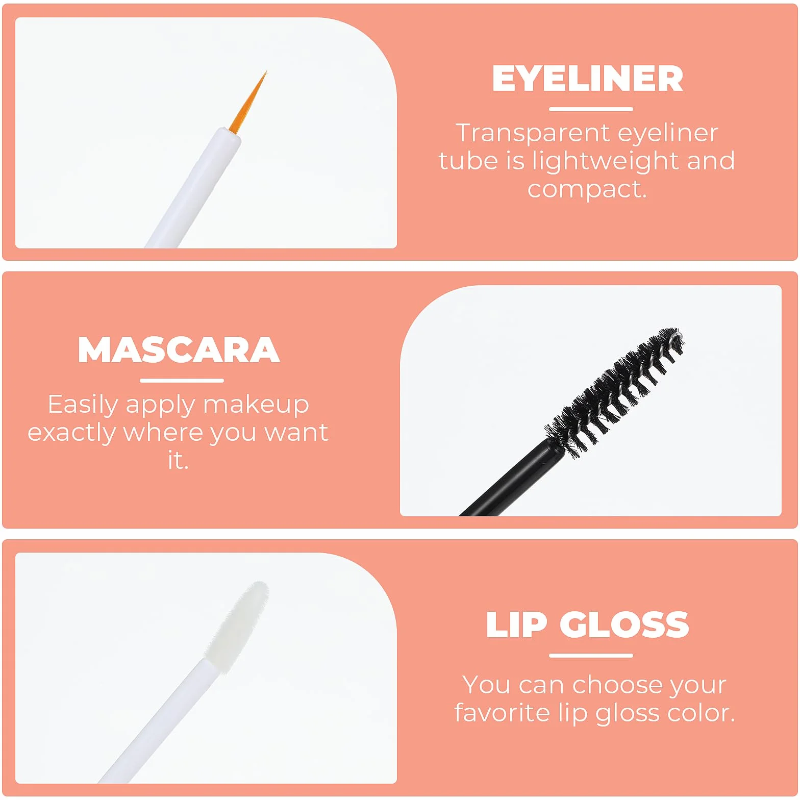 Zestaw maskarafek do rzęs, 12 sztuk, 10 ml, szczoteczka z uchwytem, do wielokrotnego napełniania, krem, butelka, rurki do błyszczyka, do eyelinera z lejką