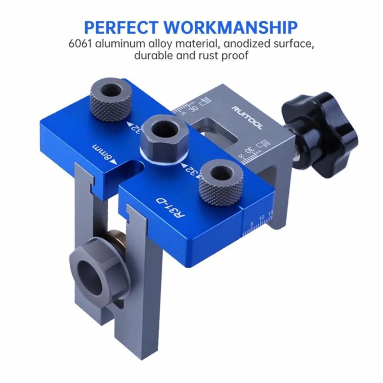 3w1 wiertło do otworów w drewnie pozycjoner przewodnik lokalizator Jig stolarka zestaw do organizacji 6-15mm wiertła Adjustabl stolarstwo narzędzie do majsterkowania(Set B)
