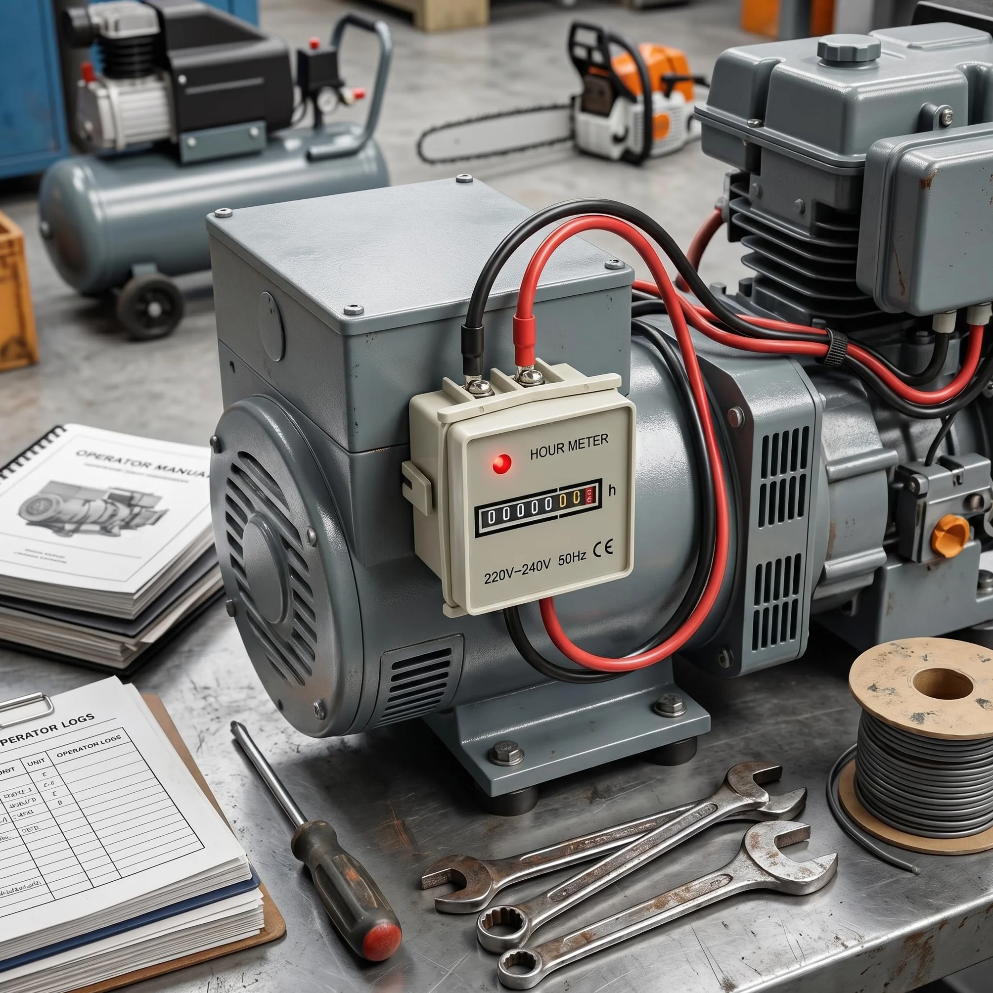 Przemysłowy Licznik Godzin Pracy 220-240V 0,3W dla Zastosowań Przemysłowych i Domowych - Mechaniczny i Elektroniczny Licznik Godzin