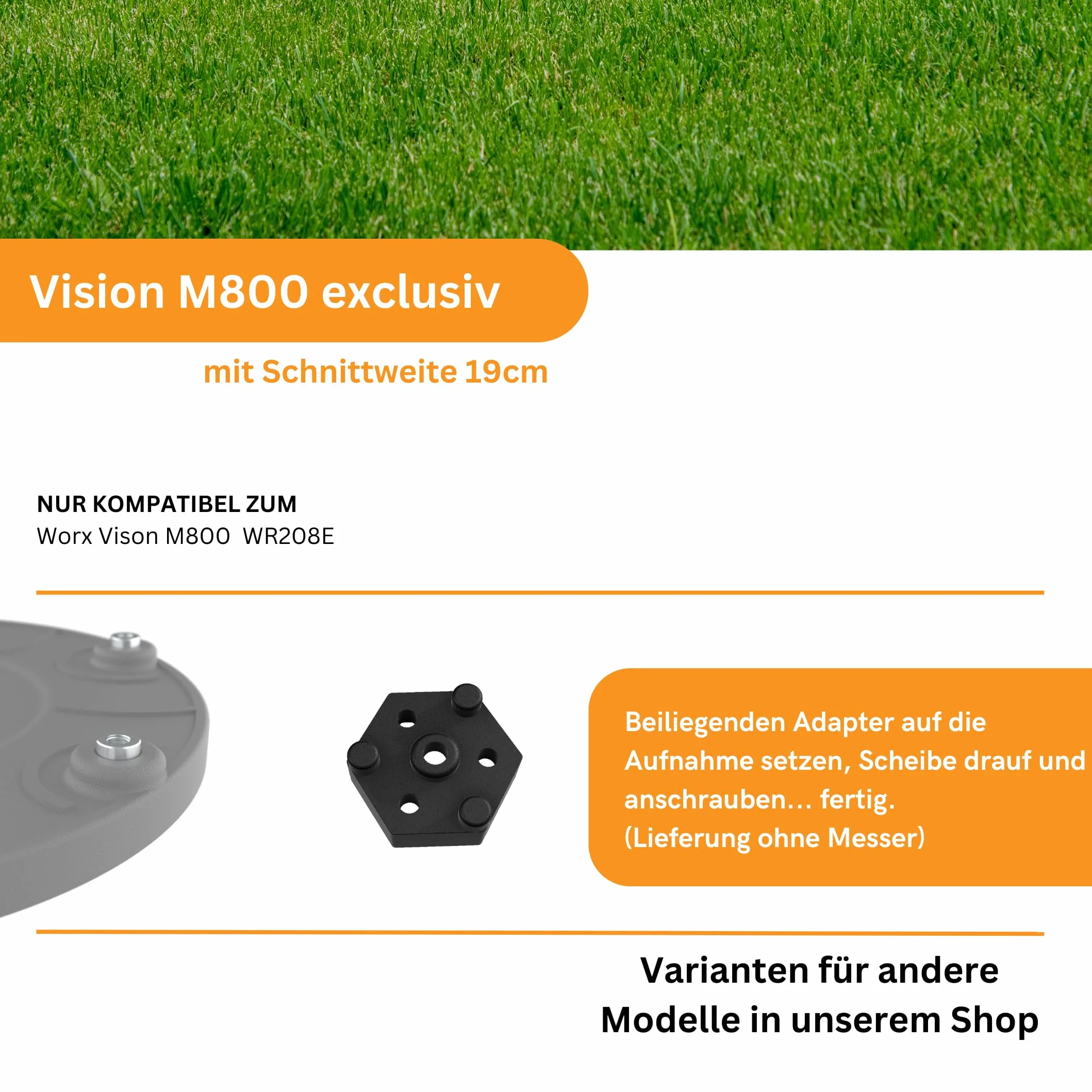 Tarcza nożowa Worx Landroid Vision M800 WR208E 6 ostrzy Made in Germany