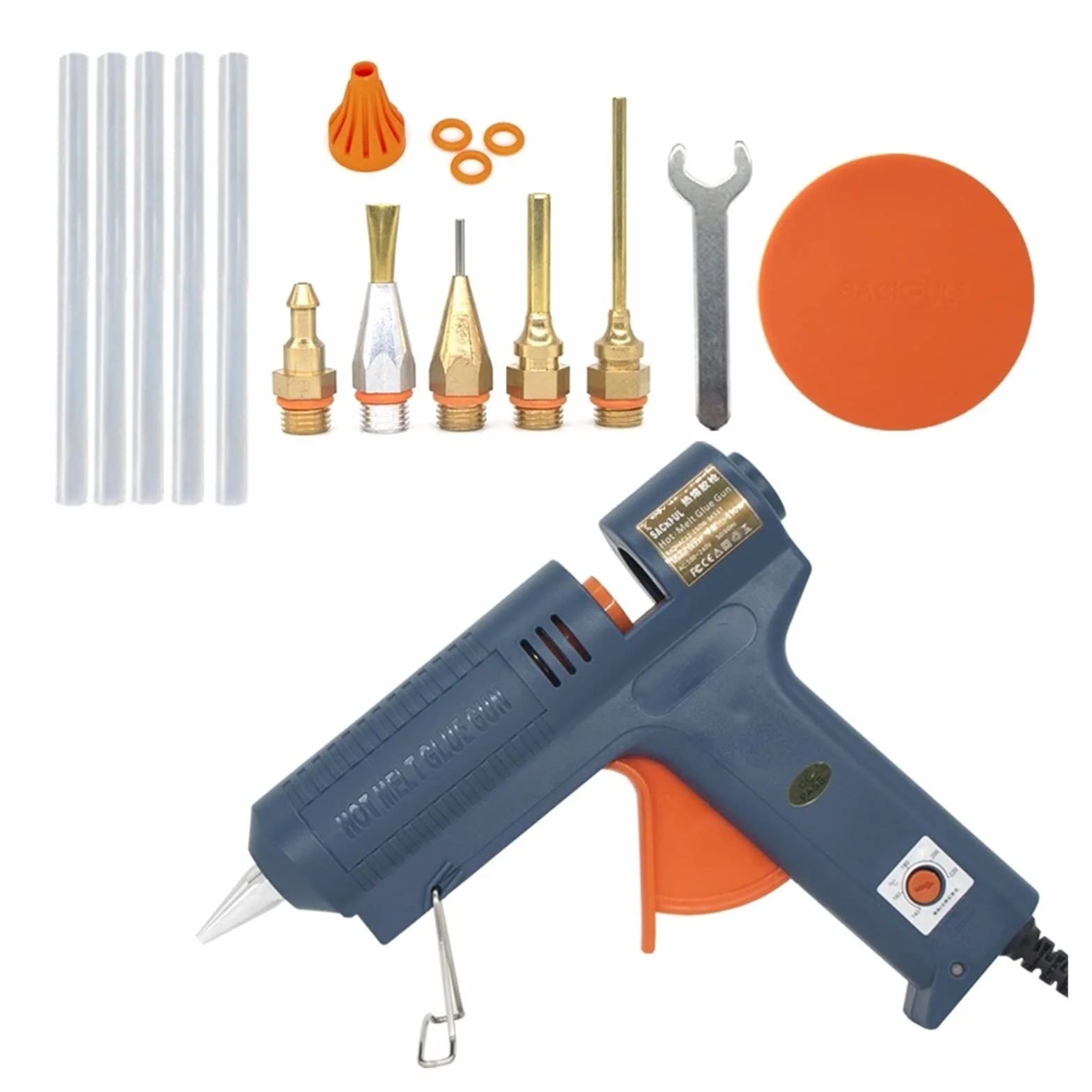 Zestaw pistoletu do klejenia na gorąco 150W pistolet do klejenia na gorąco regulowana temperatura pistolet do klejenia na gorąco do 11mm klej w sztyfcie strona główna naprawa diy narzędzia ręczne pist