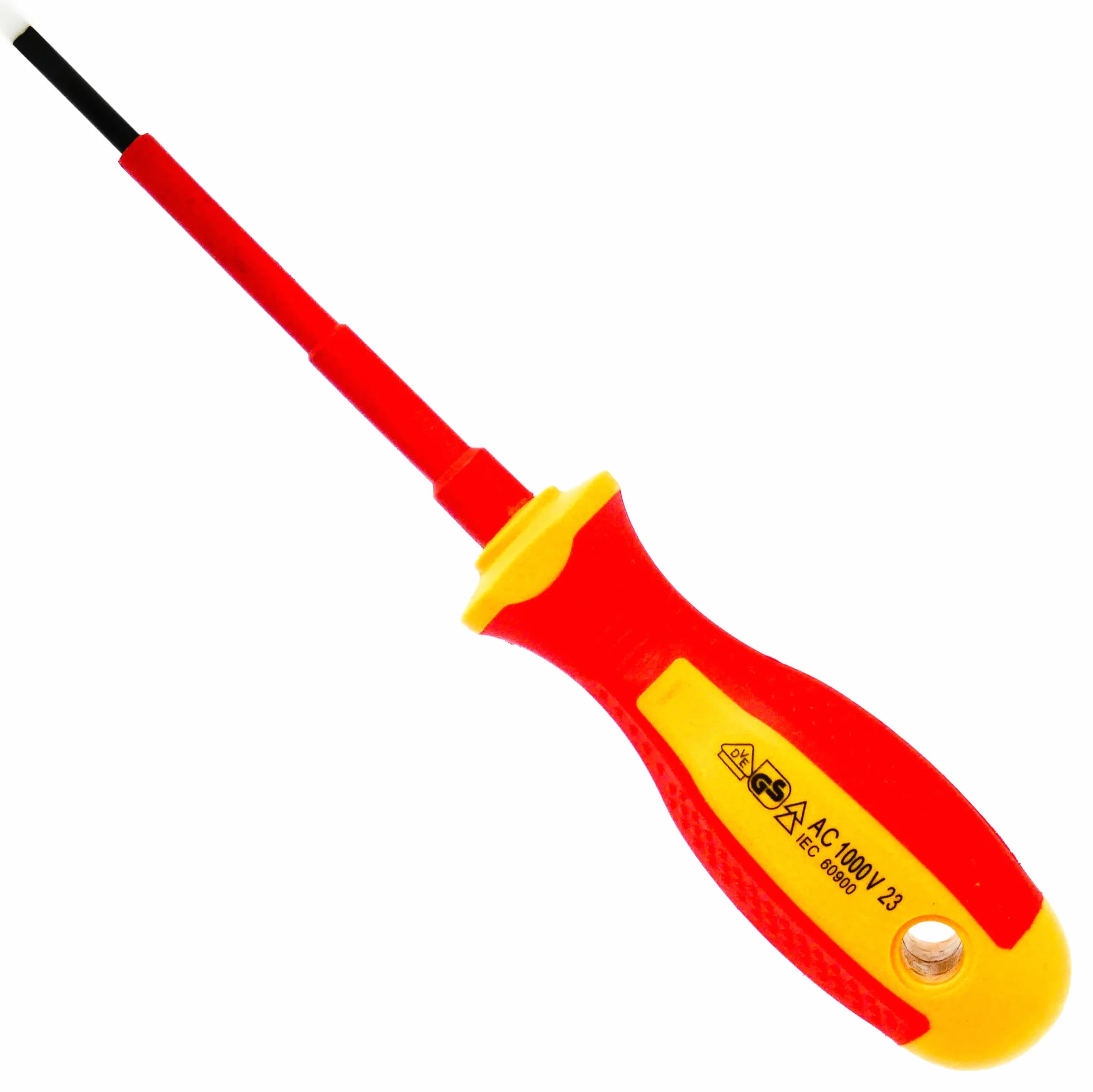 Wkrętak płaski VDE – Izolowany do 1000 V – IEC 60900 & GS – Profesjonalny śrubokręt dla elektryków (0.5 * 3.0 * 75 mm)