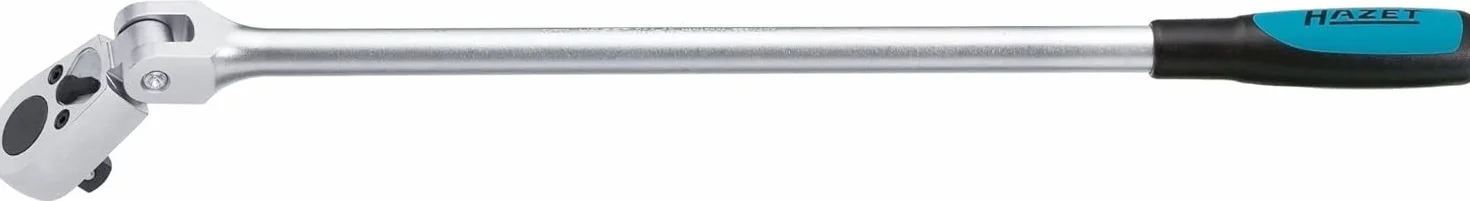 HAZET grzechotka dwukierunkowa 916GL I Głowica grzechotki 180 obrotowa, wyjście: kwadrat 12,5 mm 1/2 cala, drobne uzębienie z 32 zębami, do głęboko osadzonych, trudno dostępnych mi