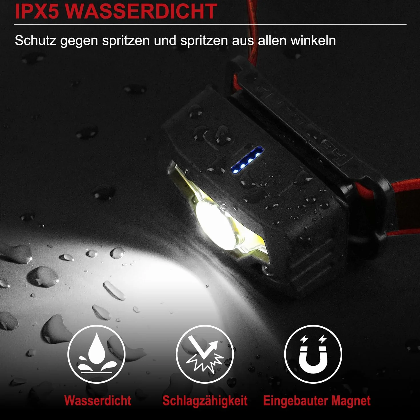 HEARMOR kask ochronny LED ABS budowlany kask dla dorosłych, certyfikat EN397 i EN12492, amortyzacja uderzeń, odporność na penetrację