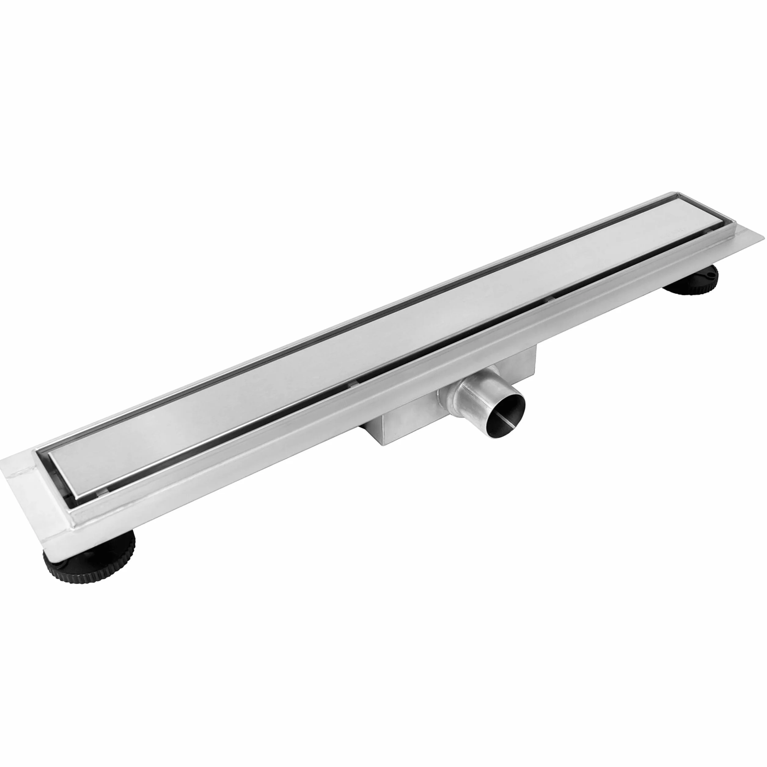 Odpływ liniowy 50 ze stali nierdzewnej, niski 52mm, kompletny zestaw z dużym sitkiem, odpływ prysznicowy dwustronny z panelem lub pod płytkę, Duplex Next 2w1