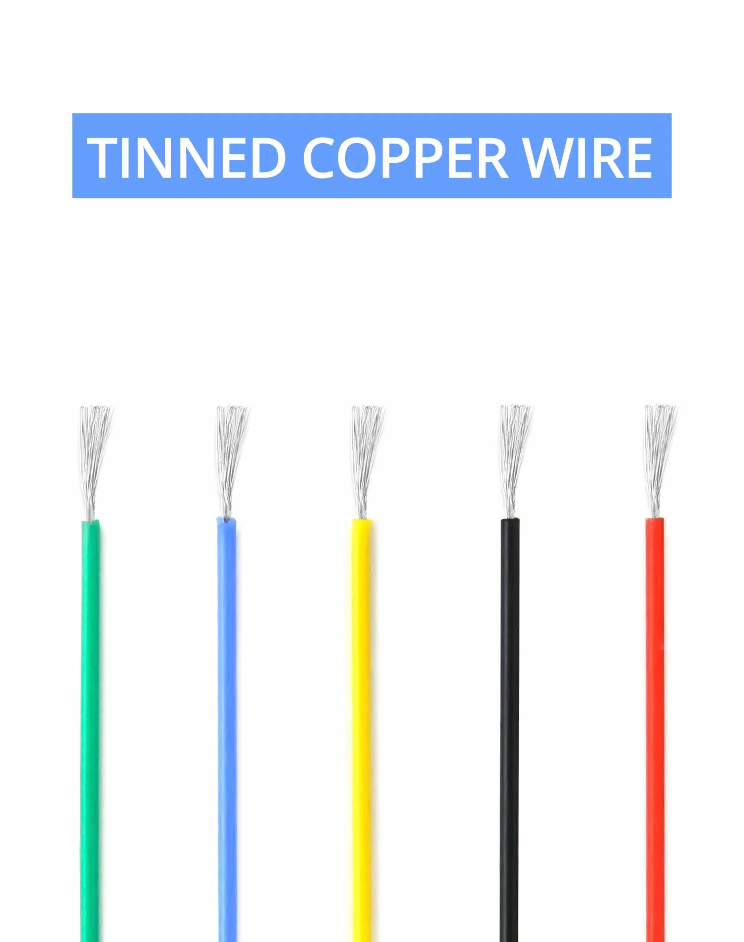 QWORK® Elastyczny silikonowy przewód elektryczny - 22 AWG 0,32 mm² - skręcony drut miedziany do majsterkowiczów RC Samoloty Lampy Urządzenia gospodarstwa domowego Wskaźniki (5 kolorów x 10 metrów)