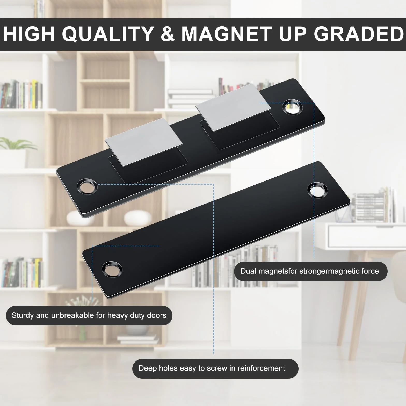 Romon Szafka magnetyczna Catch-Black-2 szt. hak do szafki, czarny