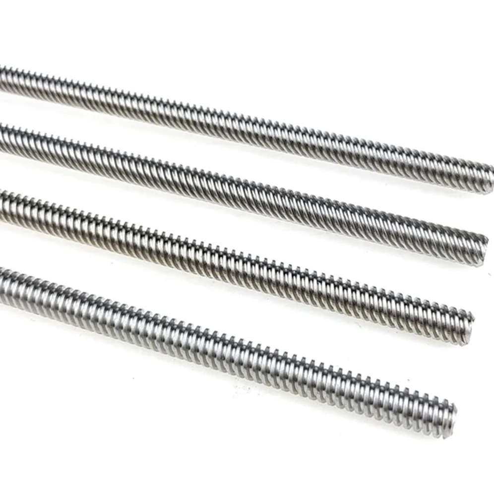 T8 Śruba Trapezowa Ze Stali Nierdzewnej + Nakrętka Miedziana Długość 100-1200 Mm Skok 14 Mm Śruba Typu T 1 Szt./1200Mm With Nut