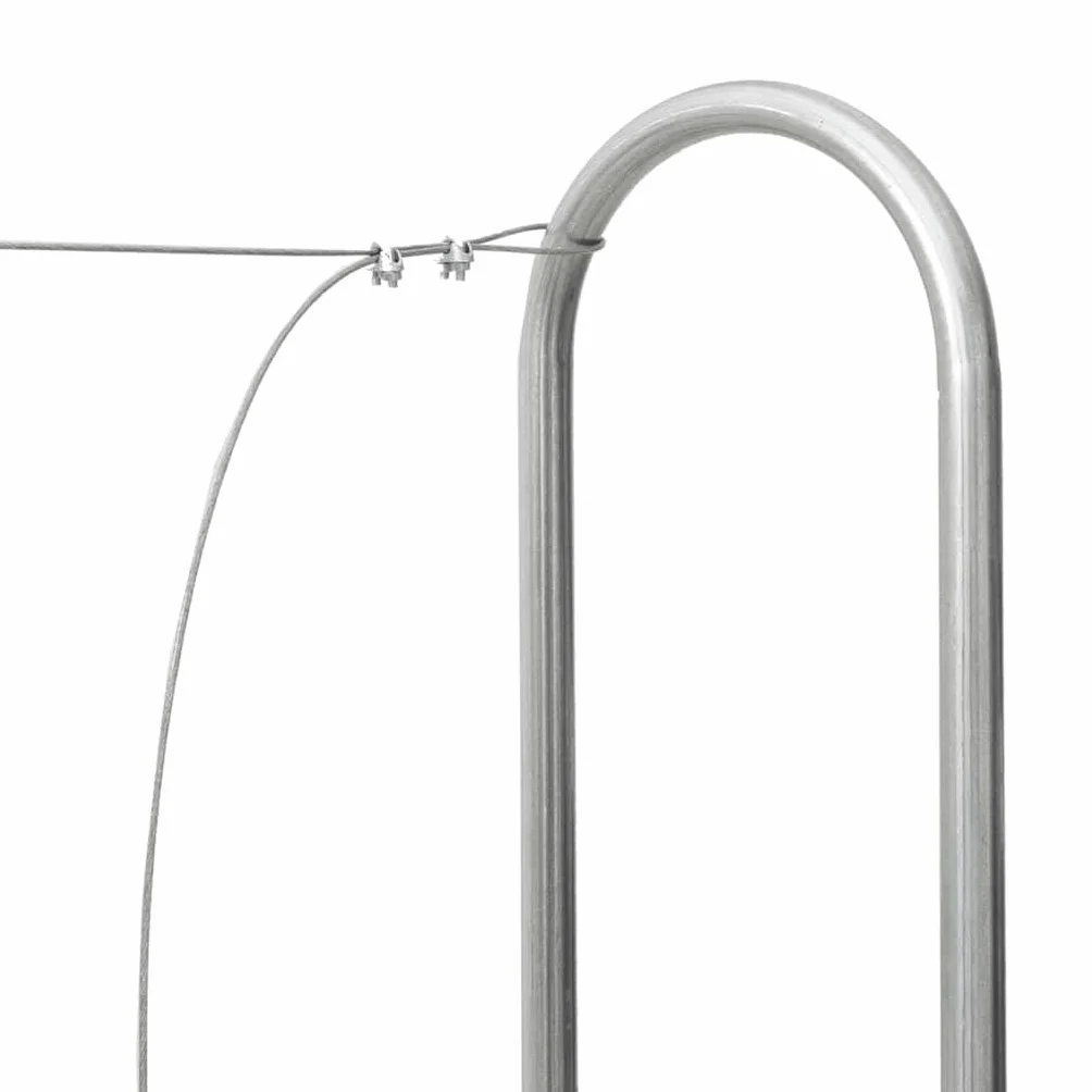 Stojak na drewno opałowe z drutem stalowym 250x25x150 cm stal