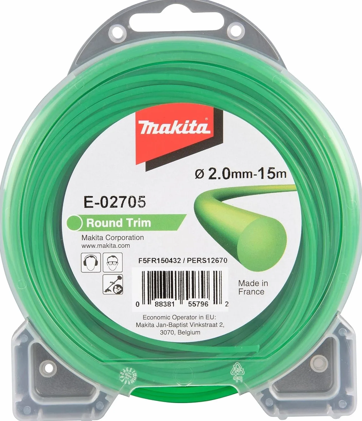 Makita żyłka do koszenia 2,0 mm x 15 m nylonowa zielona do podkaszarki
