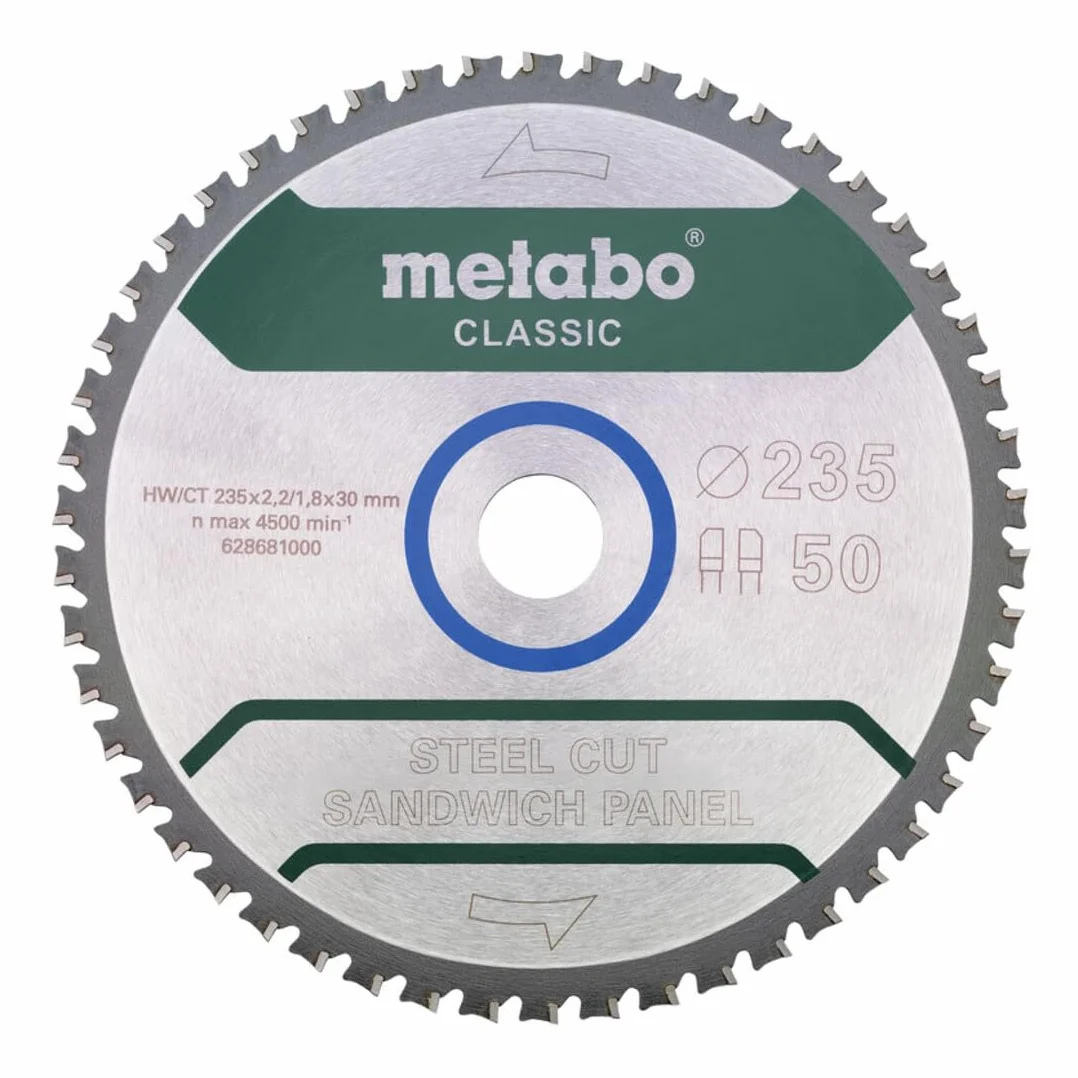 Metabo Brzeszczot "steel cut/sandwich panel - classic", ostrze 235 x 30, 50 zębów, FZ/FA 4° # 628681000