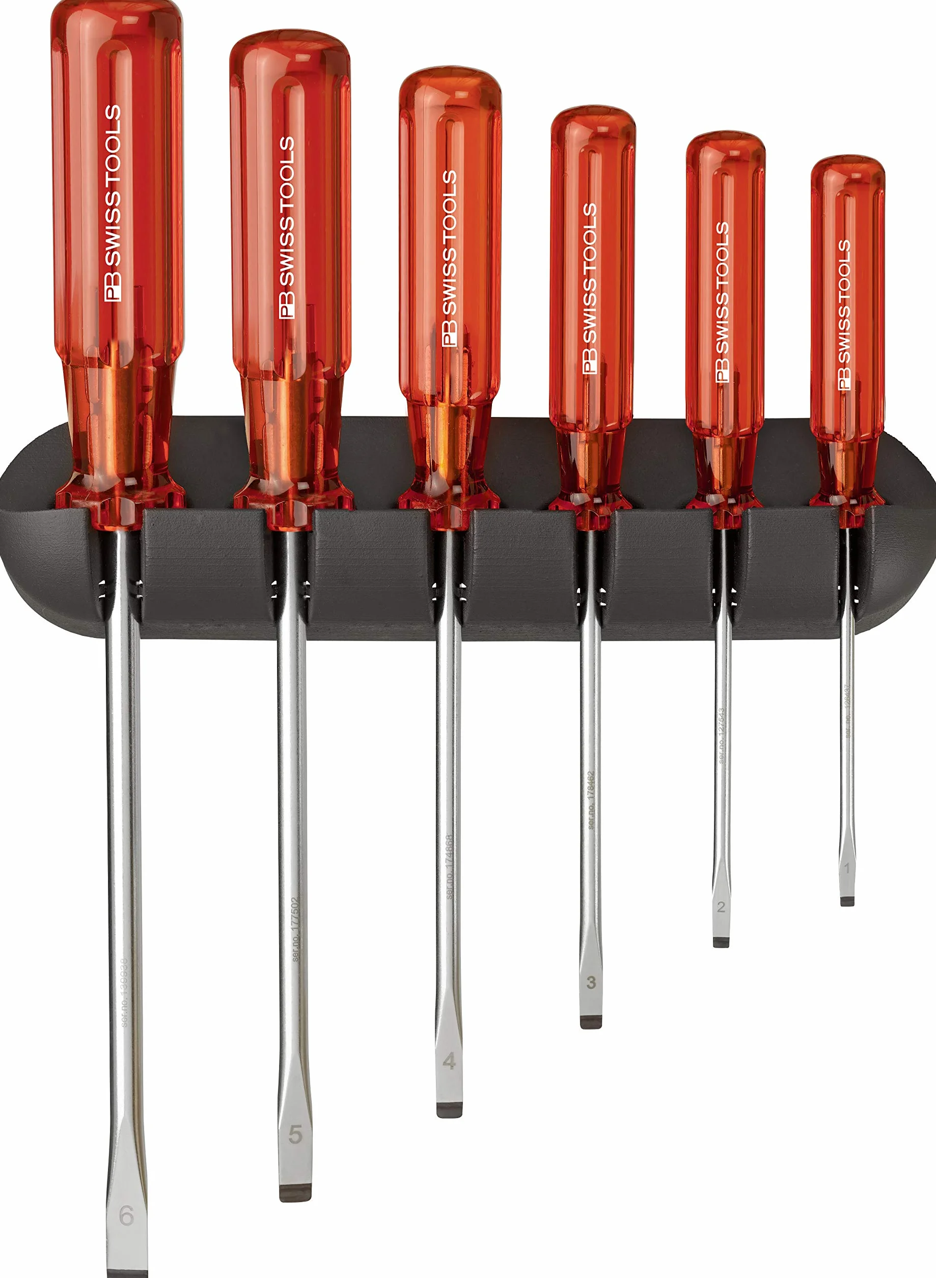 Zestaw wkrętaków 6-cz. płaskich w uchwycie ściennym Classic PB Swiss Tools