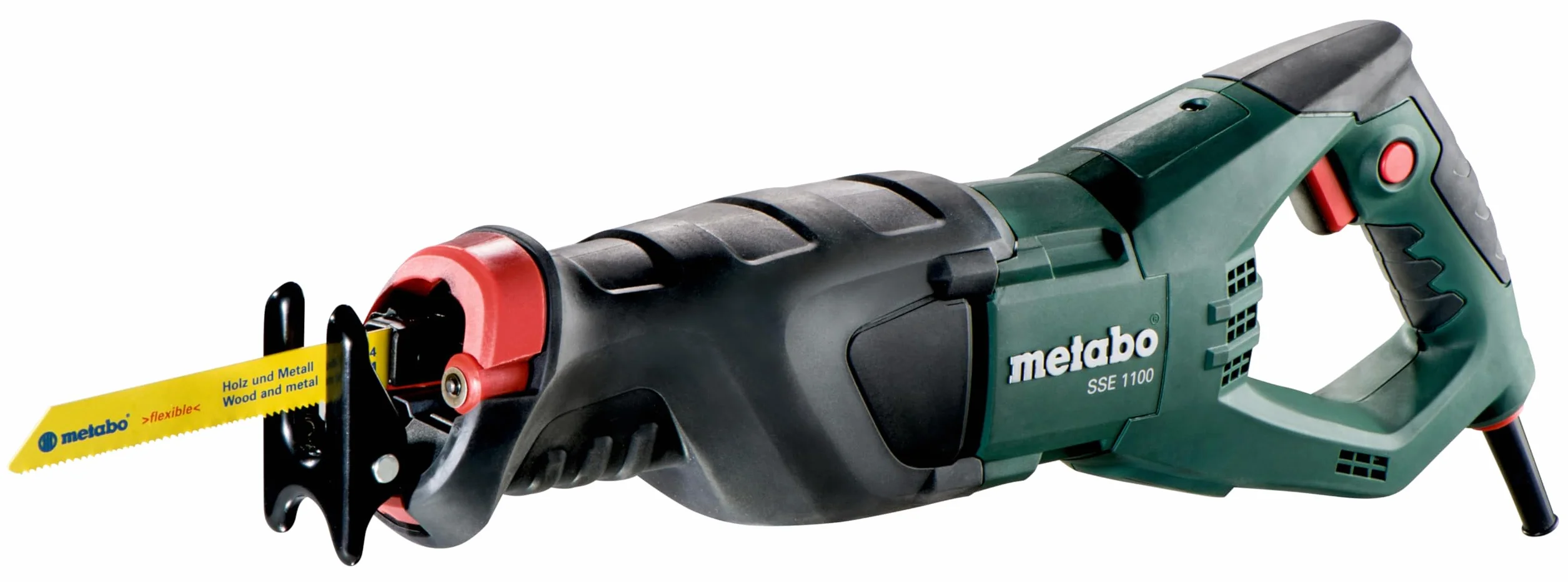 Metabo piła szablasta SSE 1100 – 606177500 – Piła szablasta do precyzyjnej i wygodnej pracy w każdej pozycji – Długość kabla 4 m