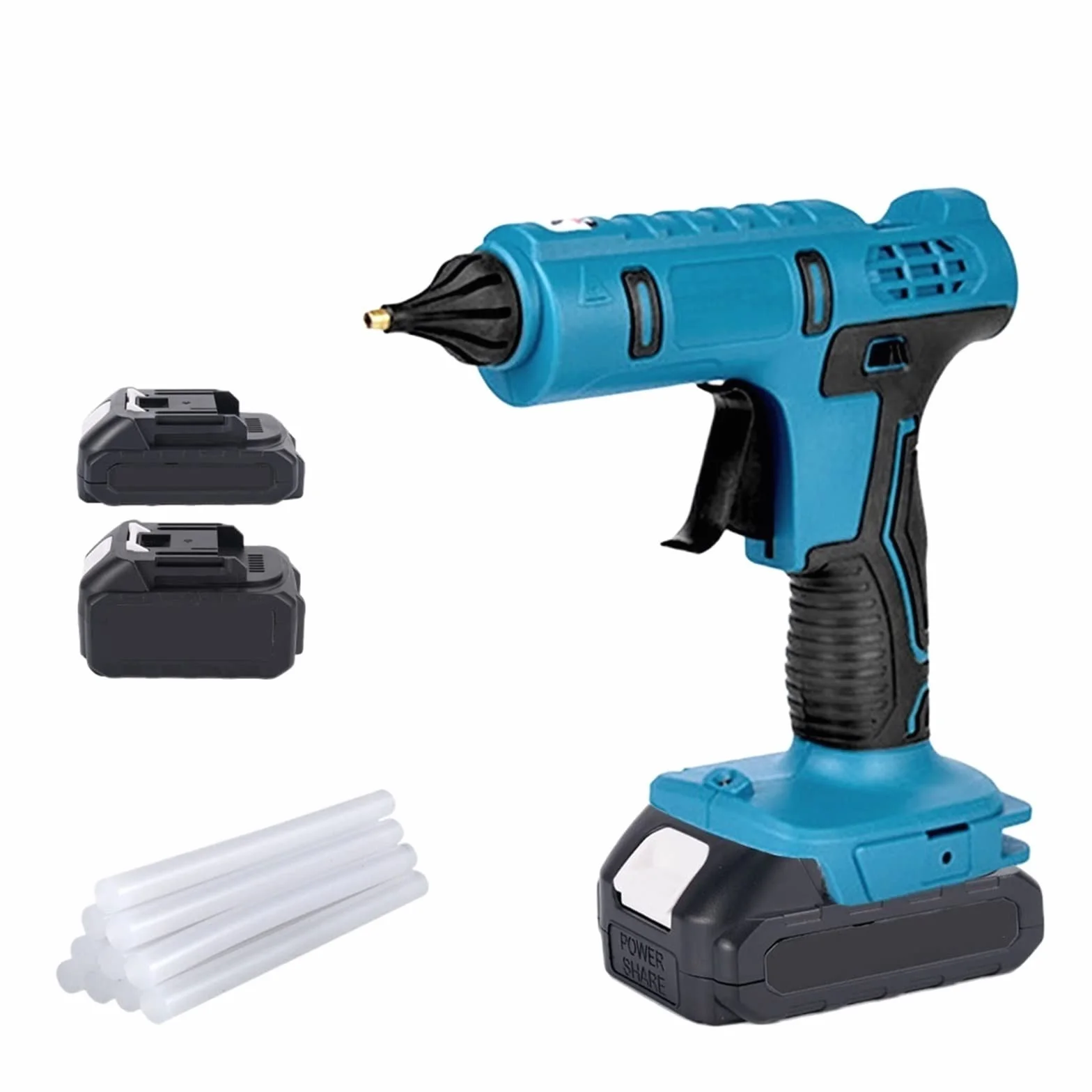 Bezprzewodowy Pistolet Do Klejenia Na Gorąco Z 10 Szt. 11mm Kleje W Sztyfcie Anti-scald Akumulator Home DIY Narzędzie Do Naprawy Baterii(1Battery 2.0A)