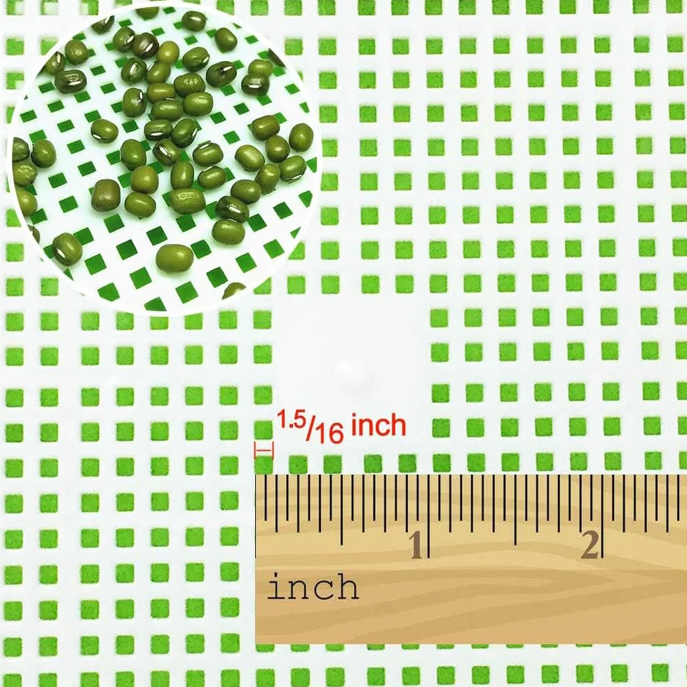 Voarge 6 sztuk miseczek na kiełki 32x26 cm z pokrywką do kiełkowania nasion