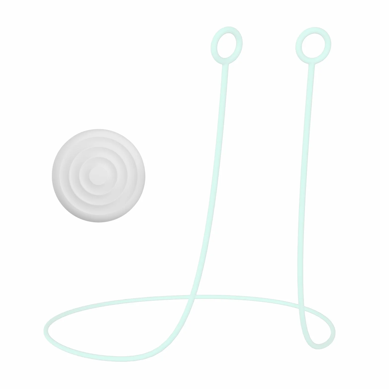 DOB SECHS Zatyczki do uszu link, sznurek bezpieczeństwa, elastyczny pasek silikonowy z etui z silikonu, kompatybilne z Loop Quiet/Engage/Experience, 46 cm, zielone (bez zatyczek do uszu)