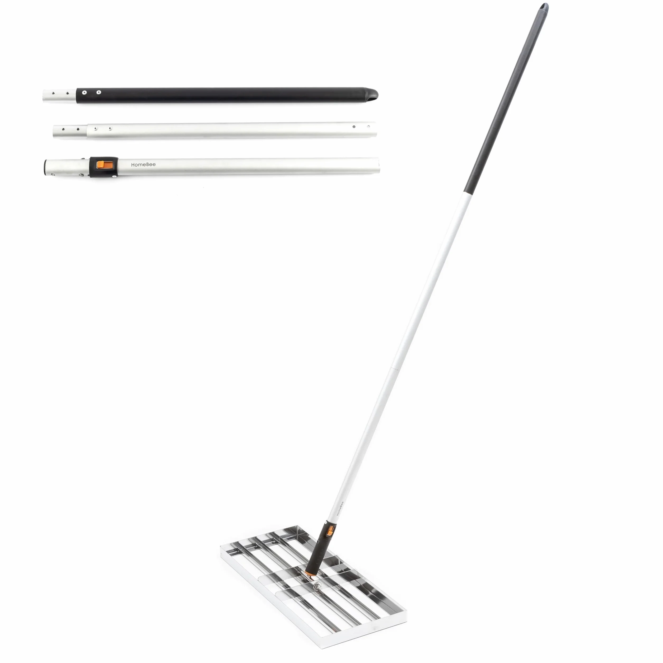 Grabie poziomujące do trawnika 60 x 25 cm z trzonkiem 2 m