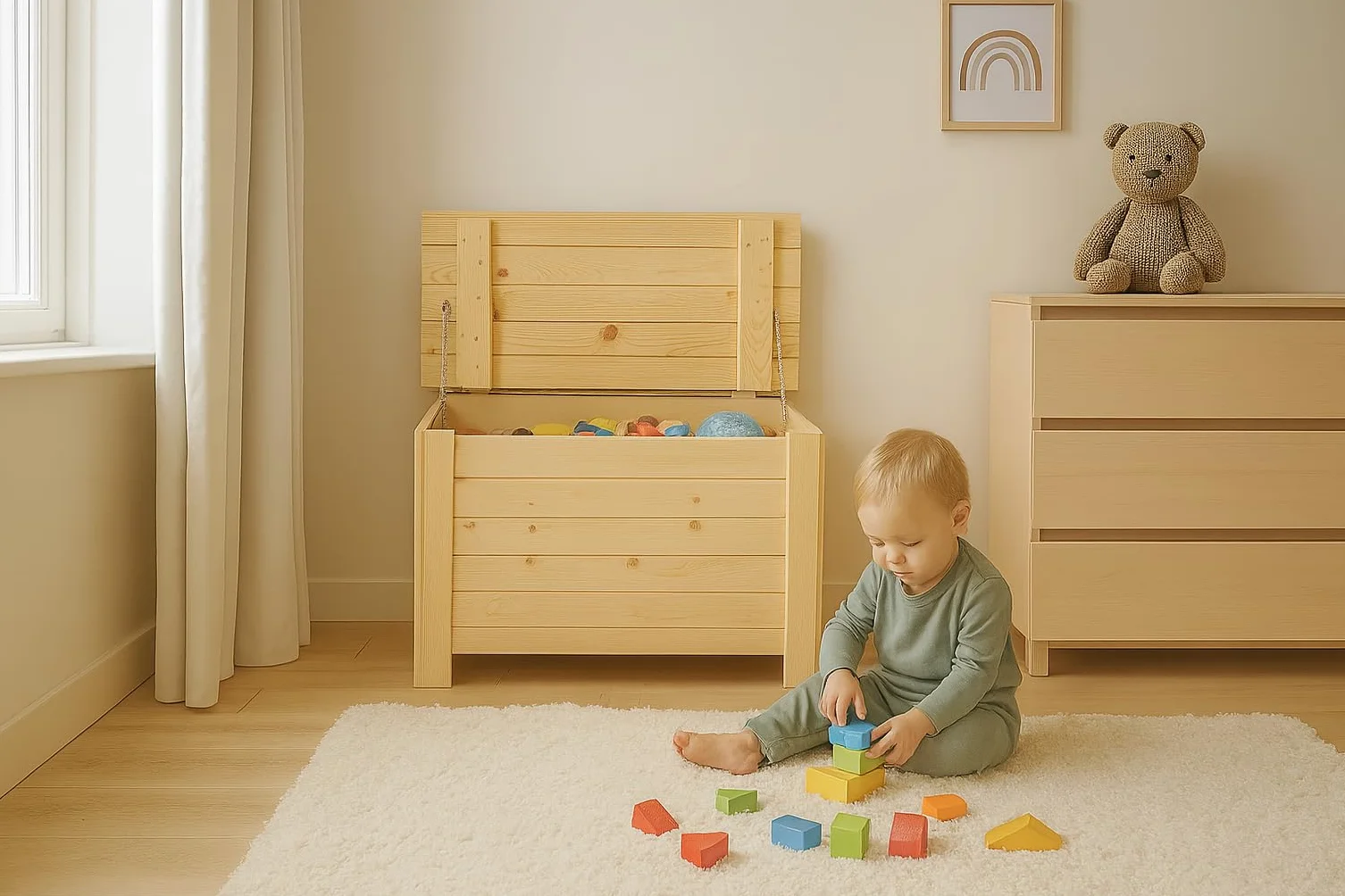 Skrzynia Ogrodowa 80x52x40 cm Lite Sosnowe Drzewo Wodoodporna Przechowywanie Narzędzi