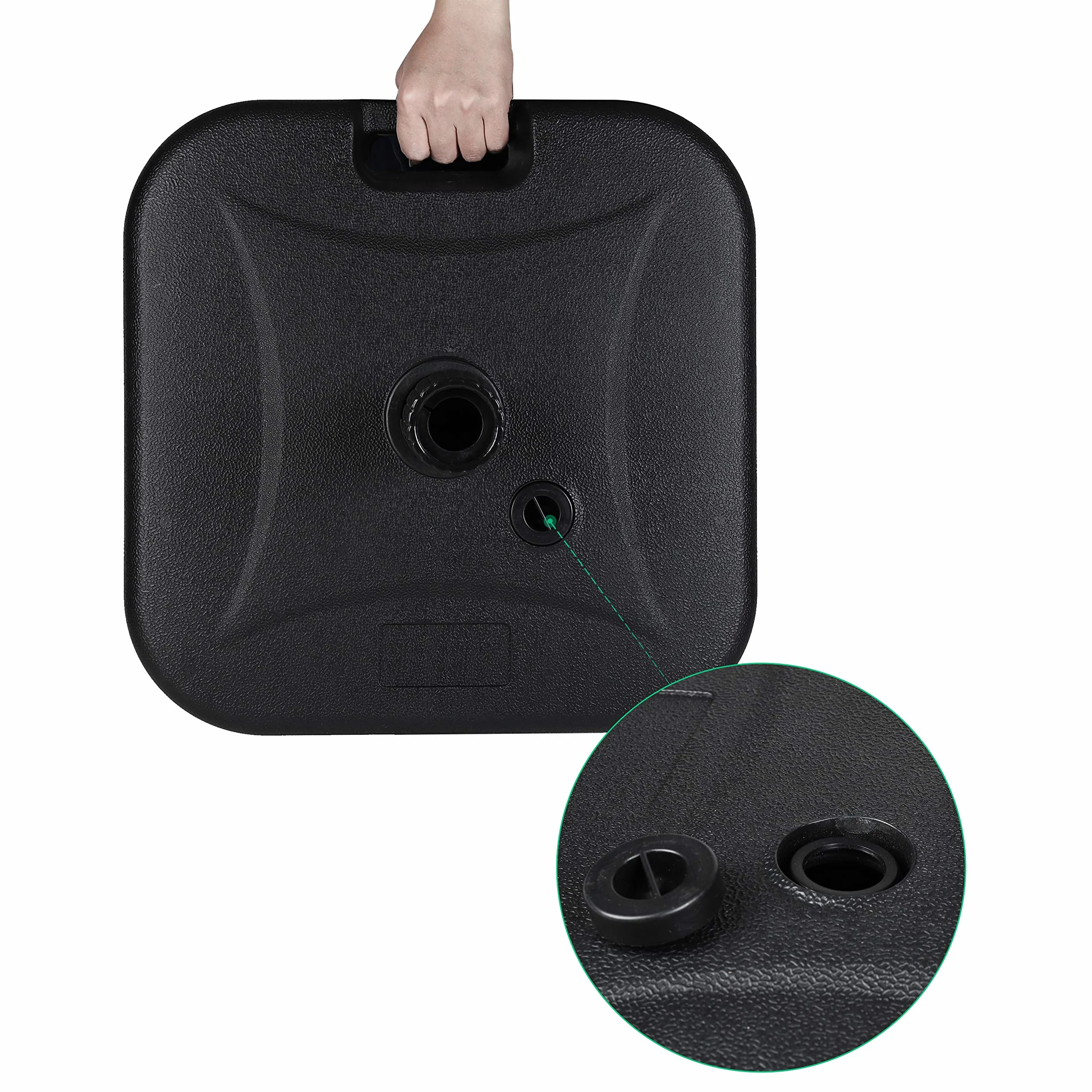 Sekey Stojak na parasole do parasoli przeciwsłonecznych do 32-38 mm, czarny, 24 kg