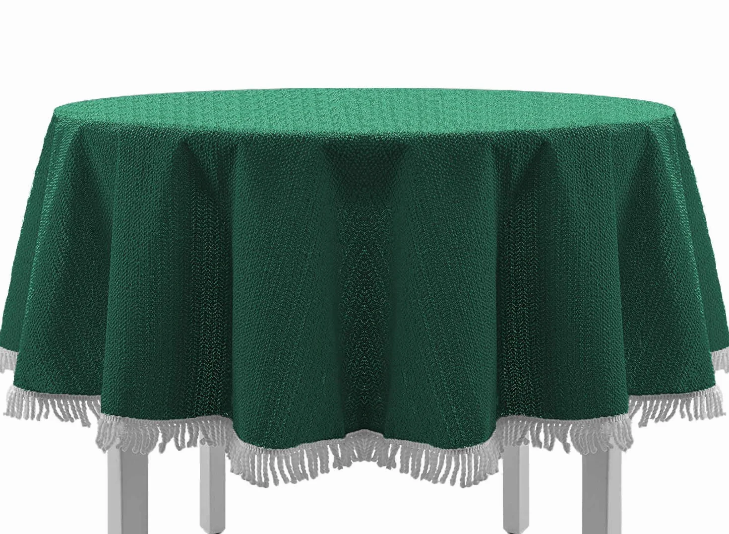 EXKLUSIV HEIMTEXTIL Obrus na stół ogrodowy 160 cm okrągły zielony antypoślizgowy