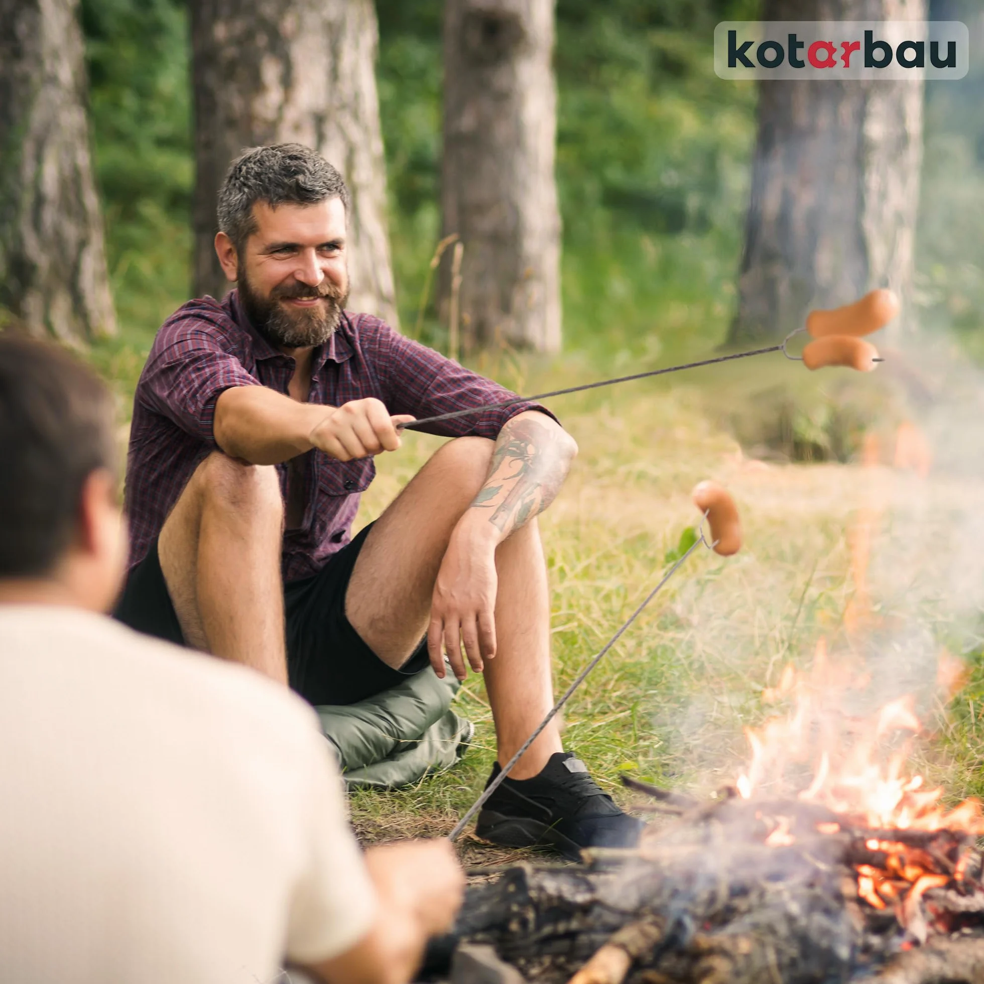 KOTARBAU® Zestaw 10 szt. Widełki Ogniskowe - 100 cm - Kijek na Kiełbasę - Widelec na Ognisko - Widełki na Grilla