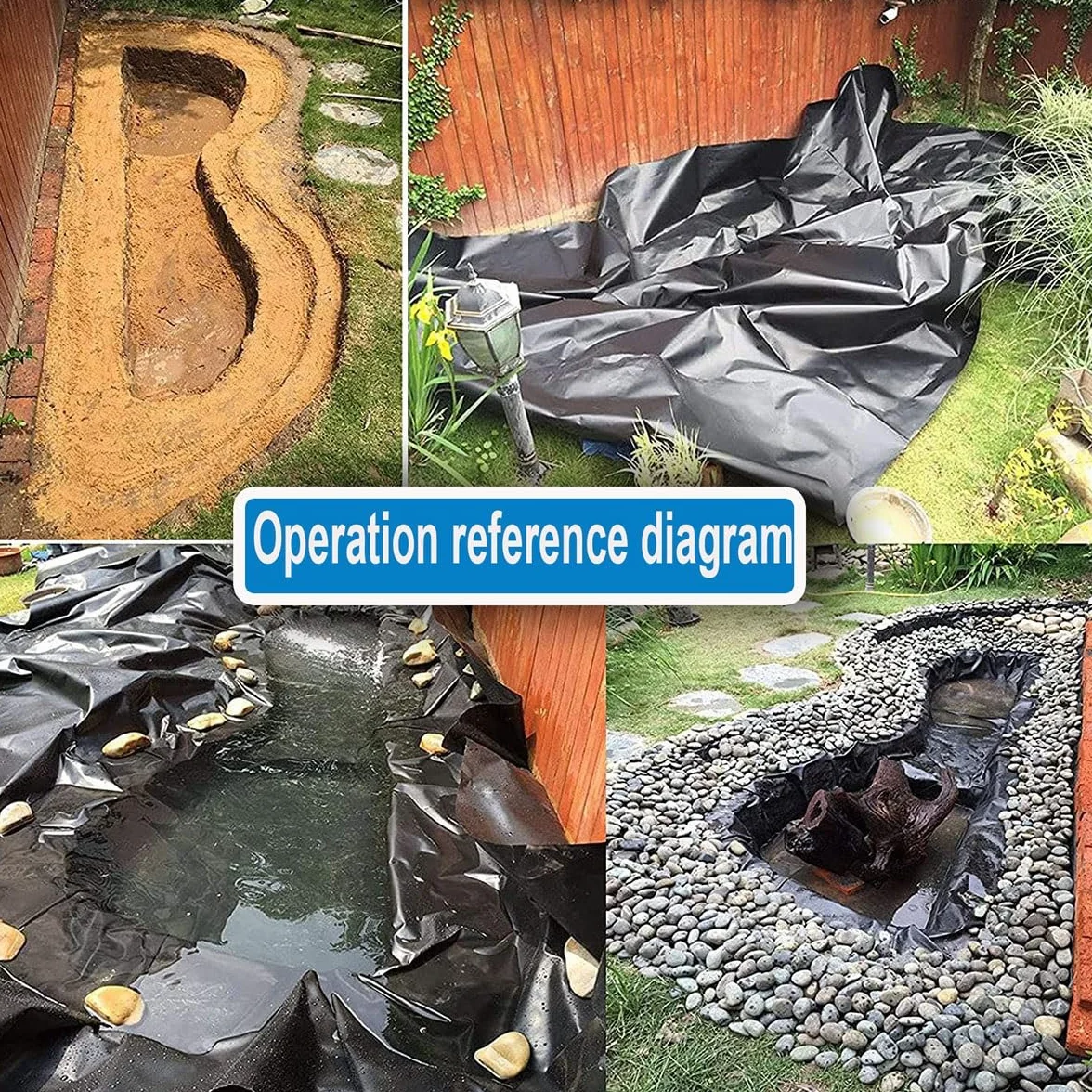 Membrana HDPE do stawu ogrodowego 5 x 6,0 m czarna wytrzymała nieprzepuszczalna
