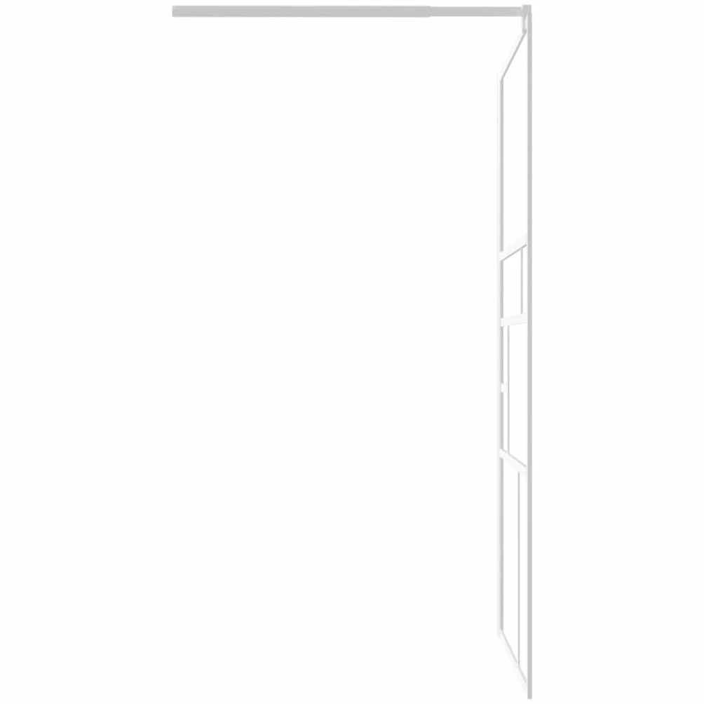 Fengshui Ścianka prysznicowa Walk-In 115 x 195 cm szkło przezroczyste ESG | Szkło bezpieczne 5 mm, aluminiowa rama, regulowany profil, łatwy w pielęgnacji, elastyczny drążek podporowy